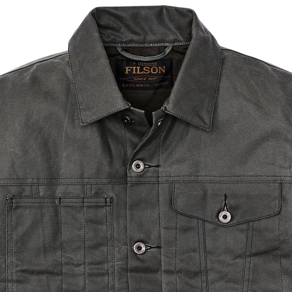 Filson Tin Cloth Short Lined Cruiser Jacket - Castor Grey