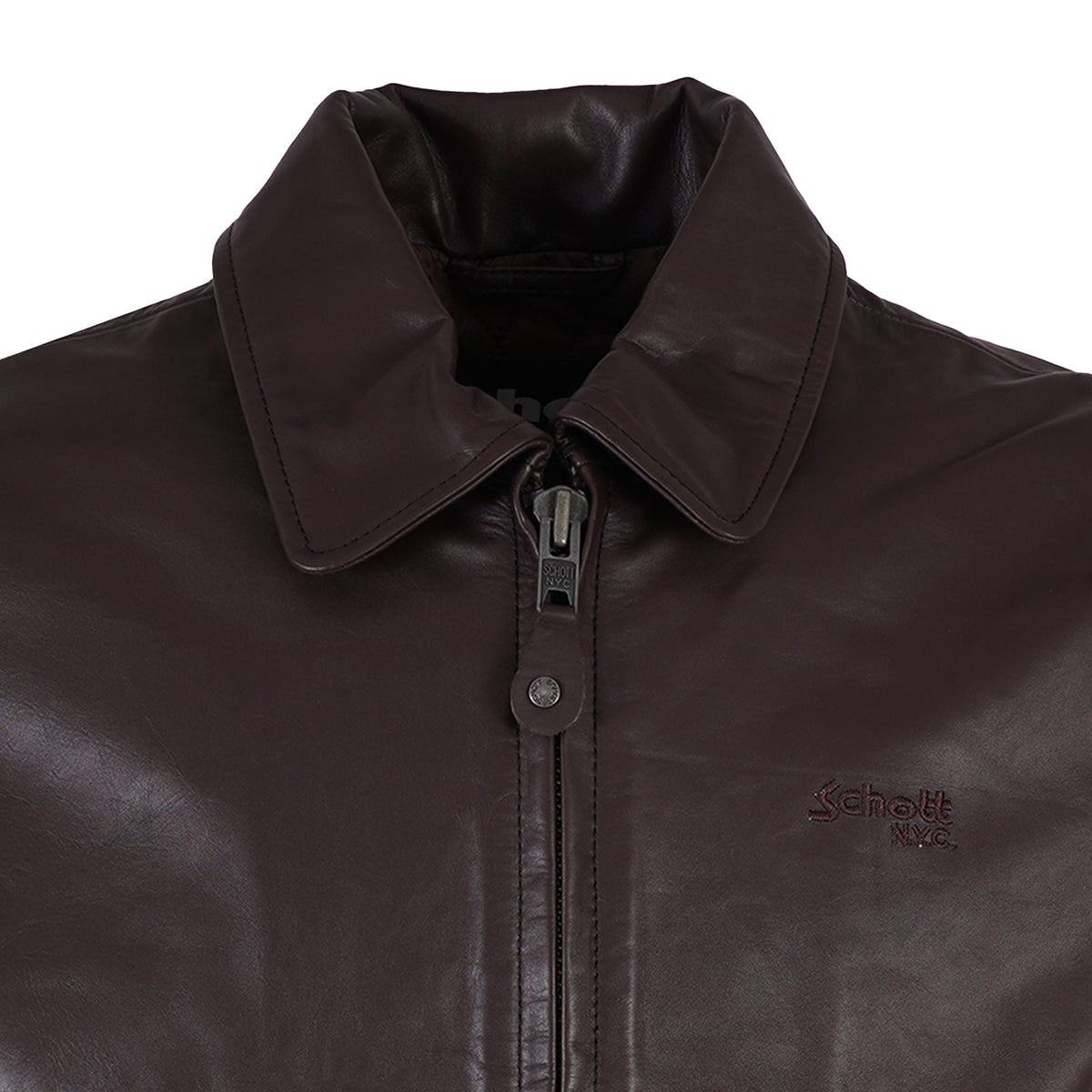 Schott NYC Leather Jacket - Dark Brown