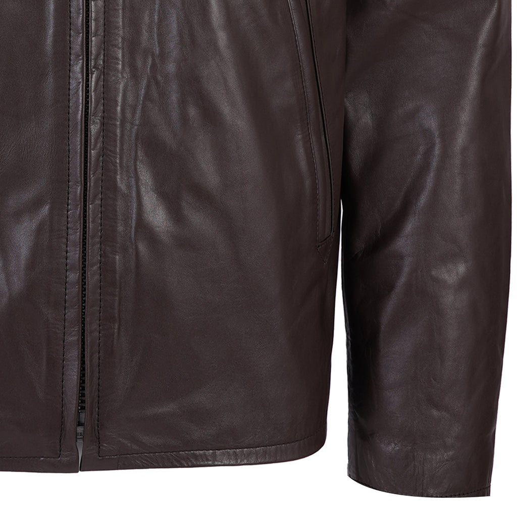 Schott NYC Leather Jacket - Dark Brown