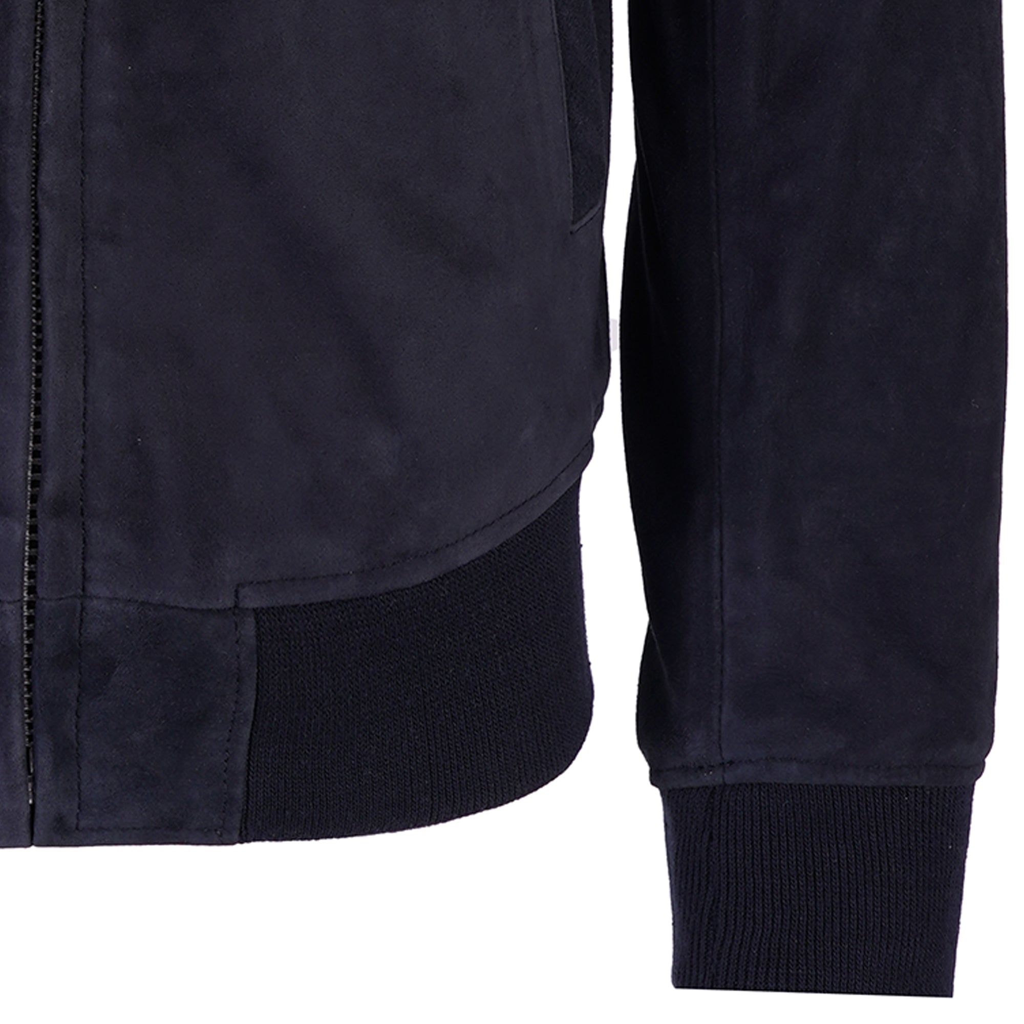 Suede Bomber Jacket - Navy