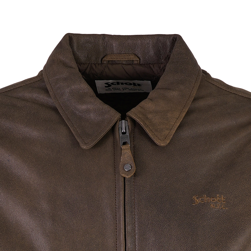 Schott NYC Leather Jacket - Dark Brown