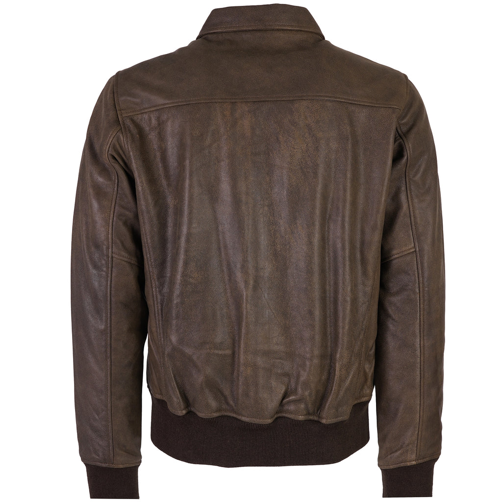Schott NYC Leather Jacket - Dark Brown