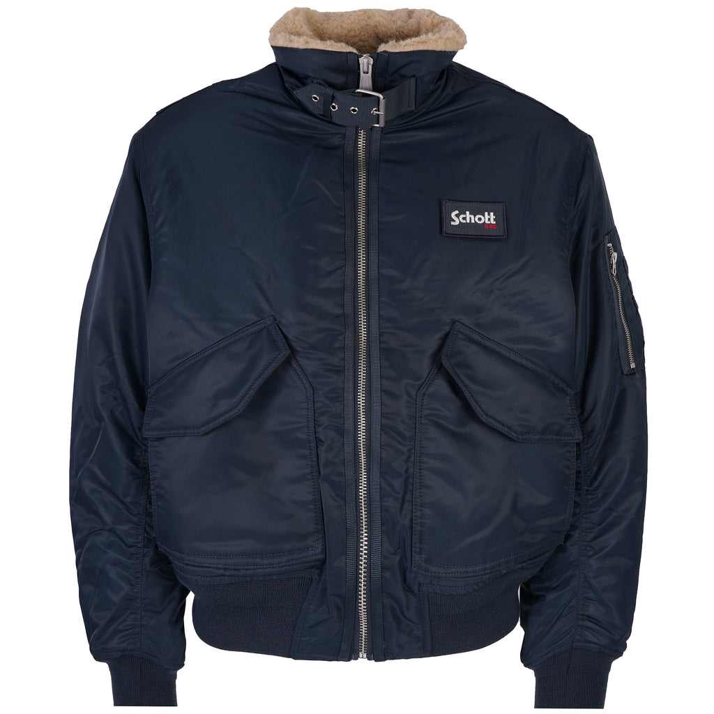 Schott NYC 210 Airwing Bomber Jacket - Navy
