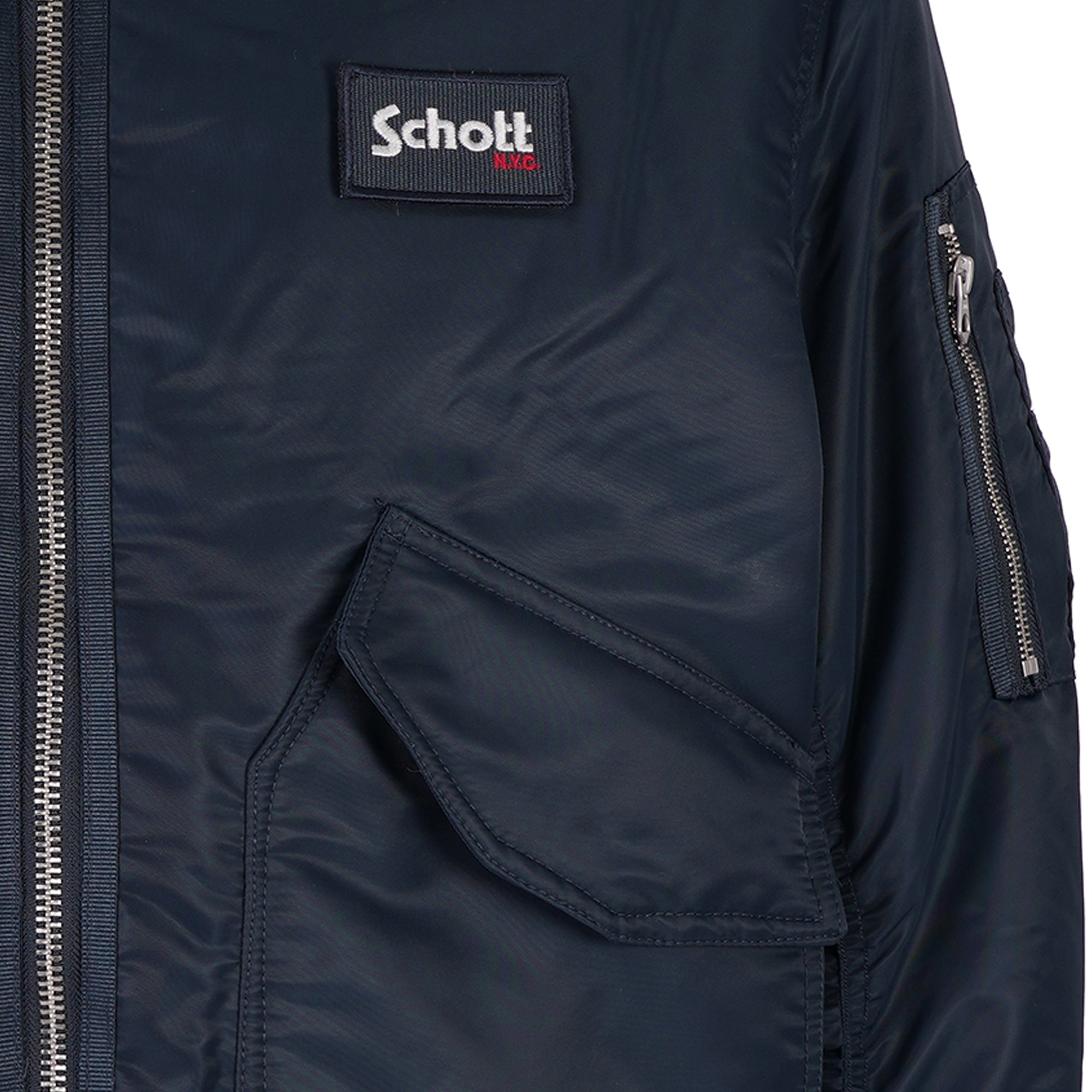 Schott NYC 210 Airwing Bomber Jacket - Navy