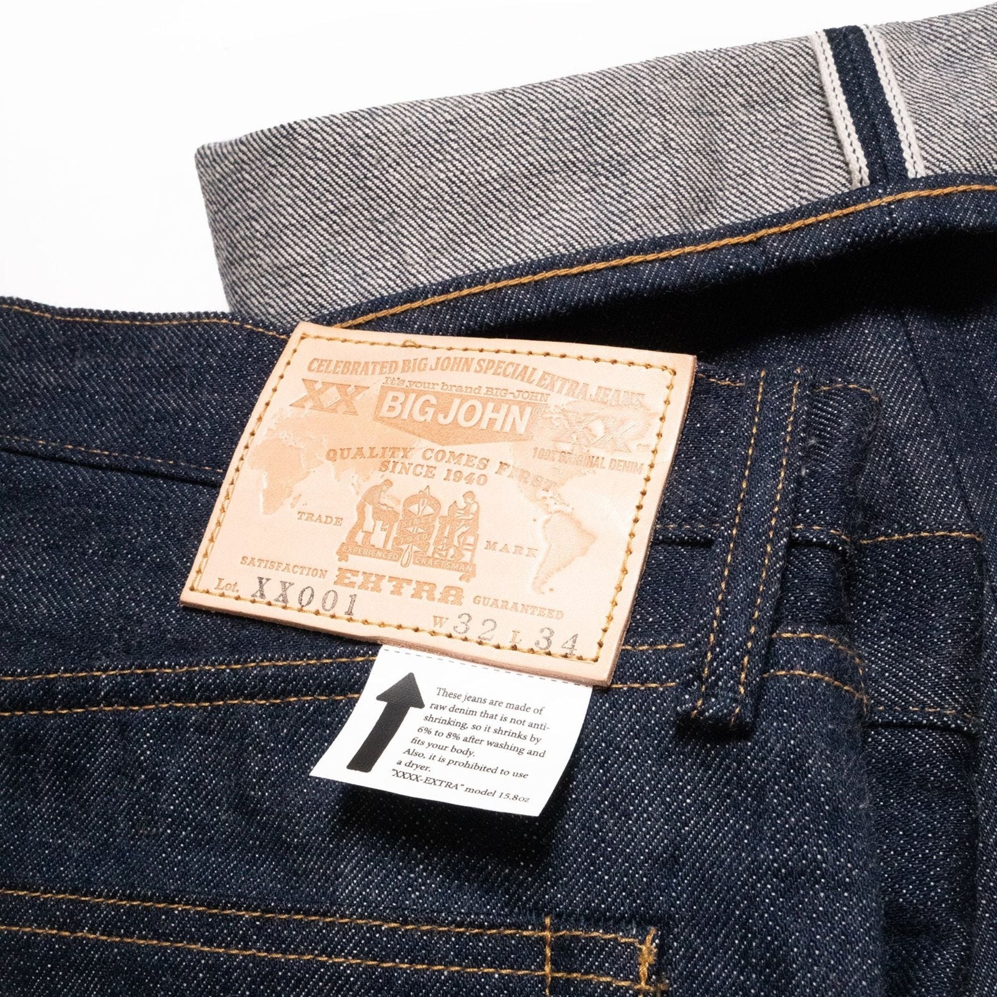 Big John Denim XX002 Extra Slim Straight Jeans - Indigo