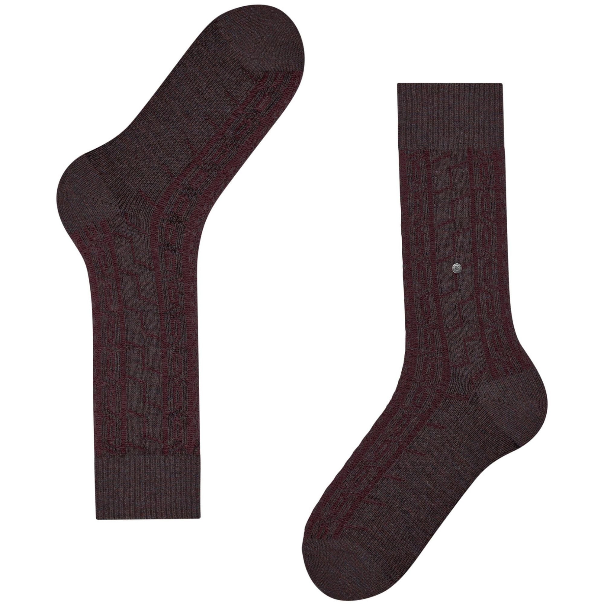 Tweed Socks - Wine