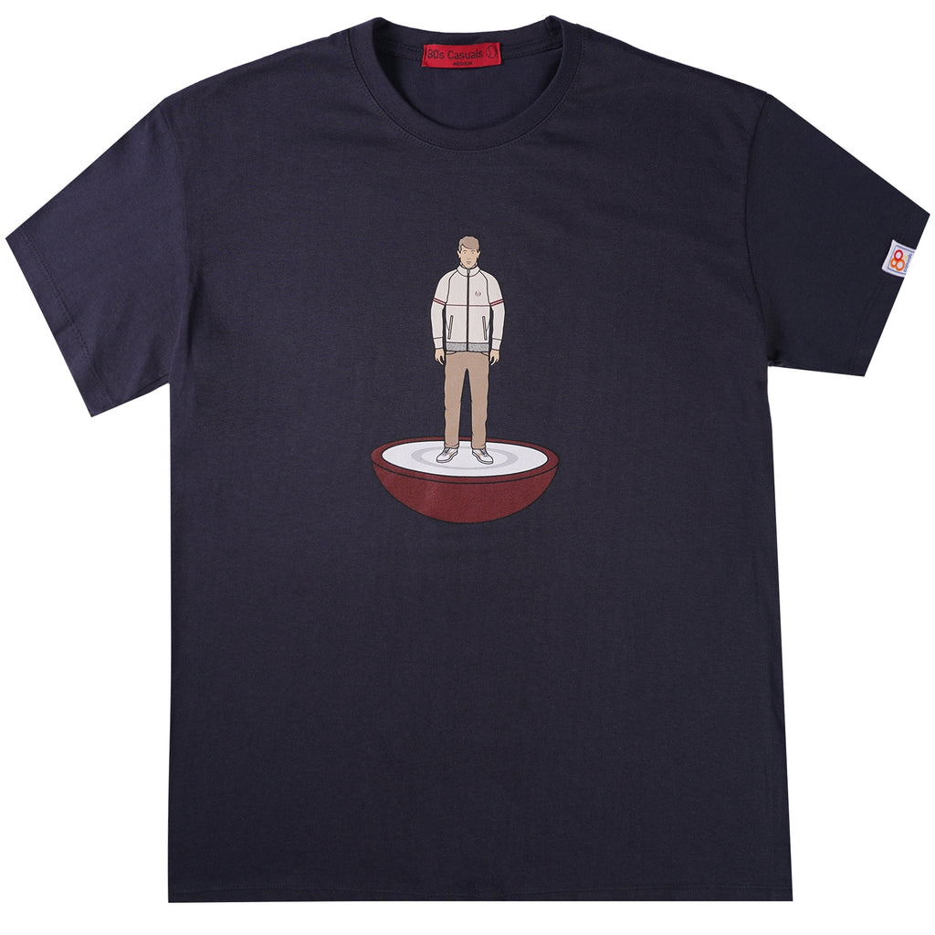 Stuarts London x 80s Casuals Bespoke Subbuteo T-Shirt - Navy