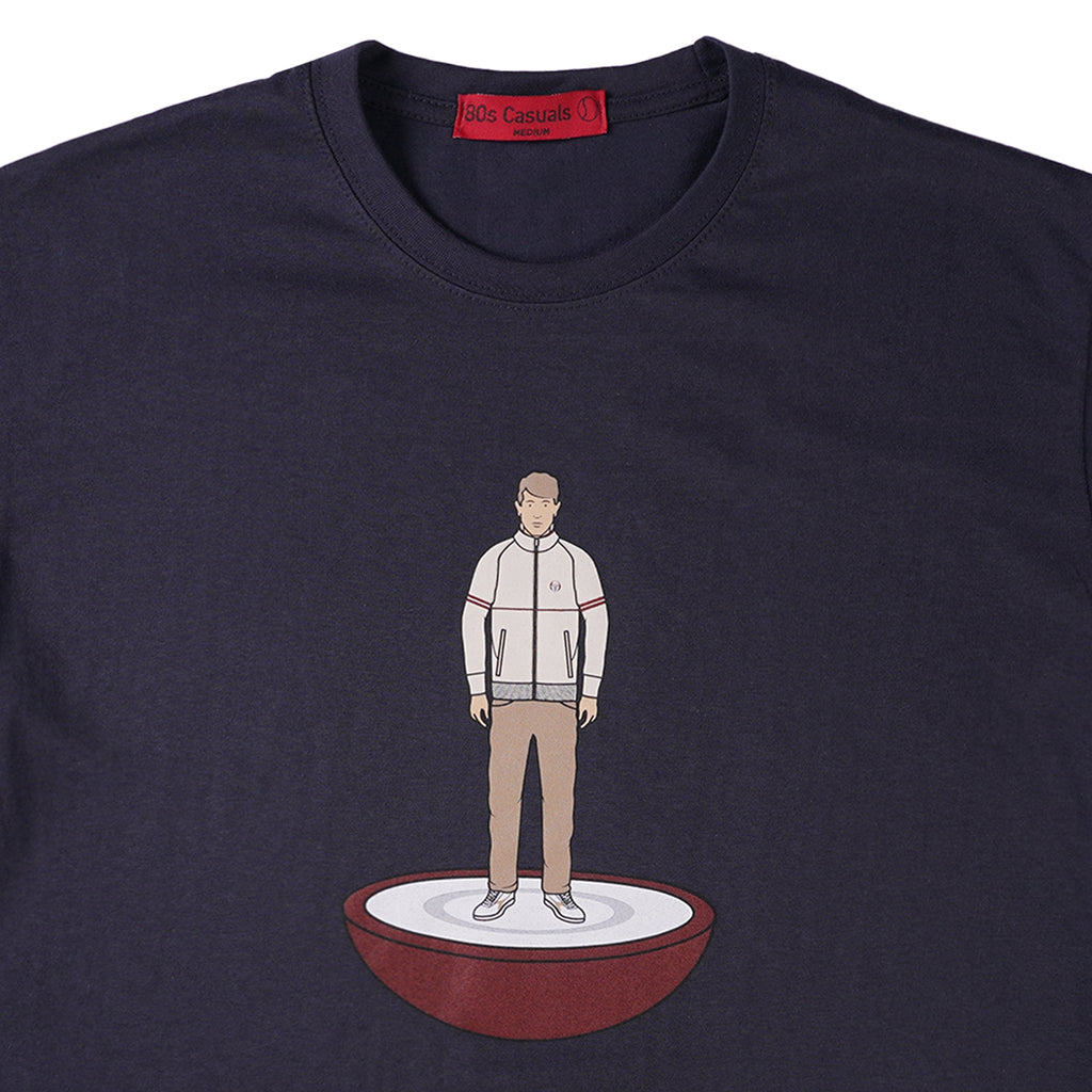Stuarts London x 80s Casuals Bespoke Subbuteo T-Shirt - Navy