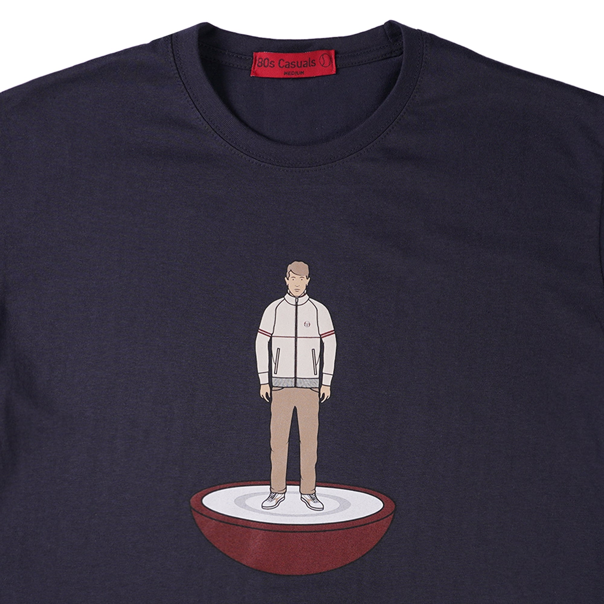 Stuarts London x 80s Casuals Bespoke Subbuteo T-Shirt - Navy
