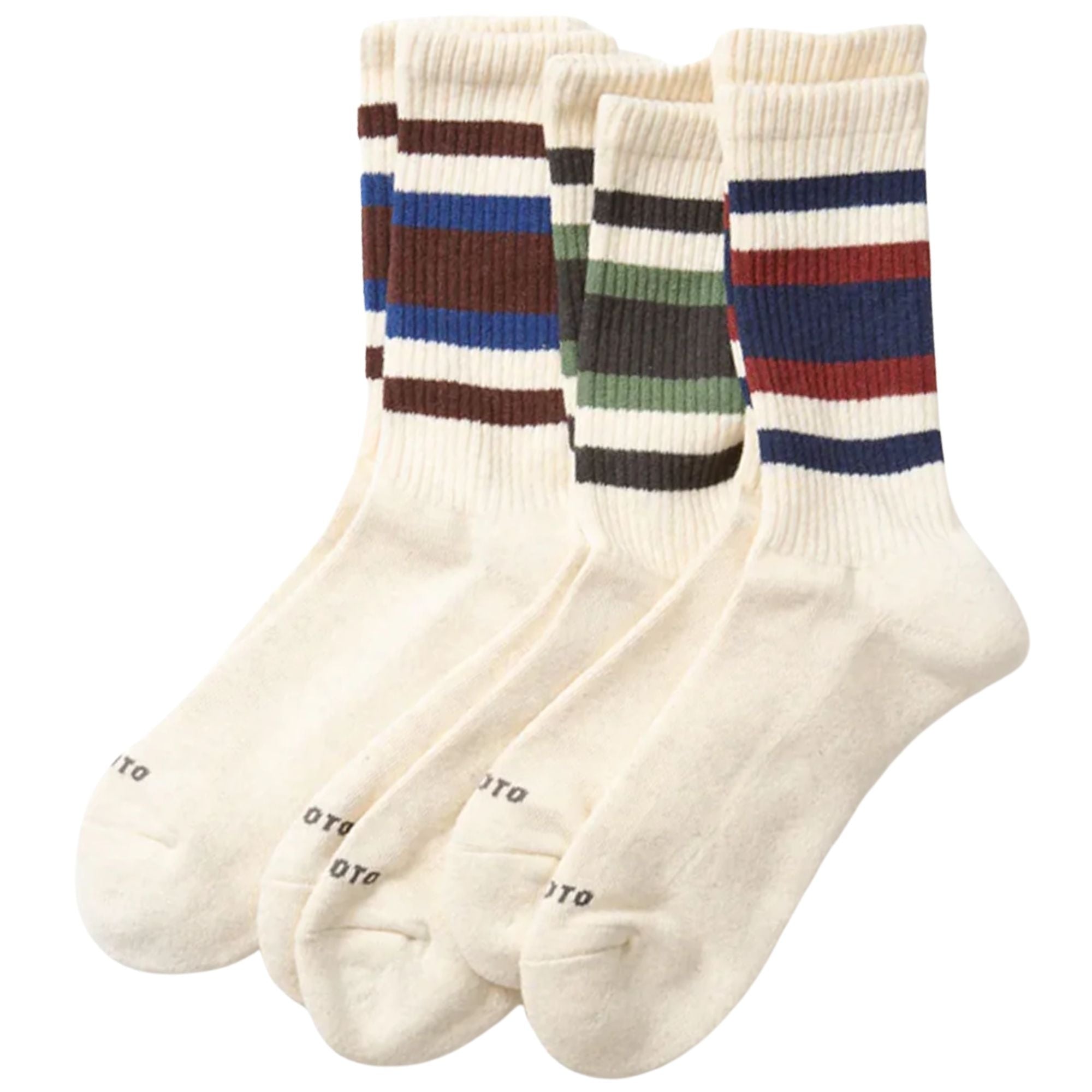 RoToTo Socks 3 Pack Everyday Athletic Socks - Multi