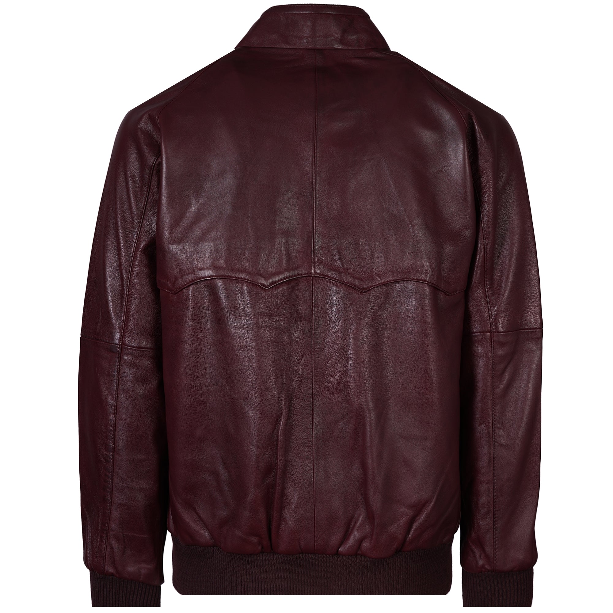 Harrington Leather Jacket - Burgundy