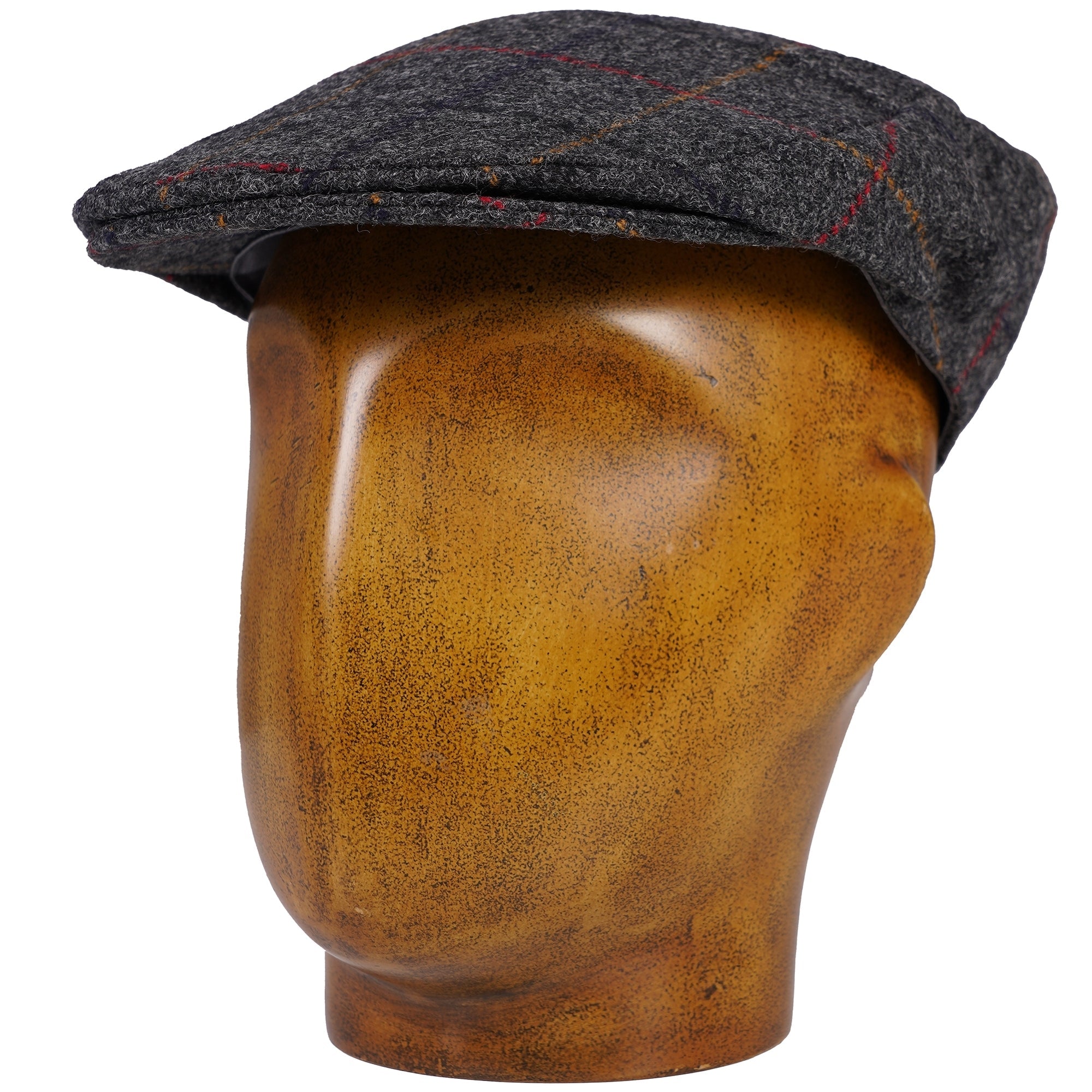 Moon Tweed Flat Cap - Charcoal