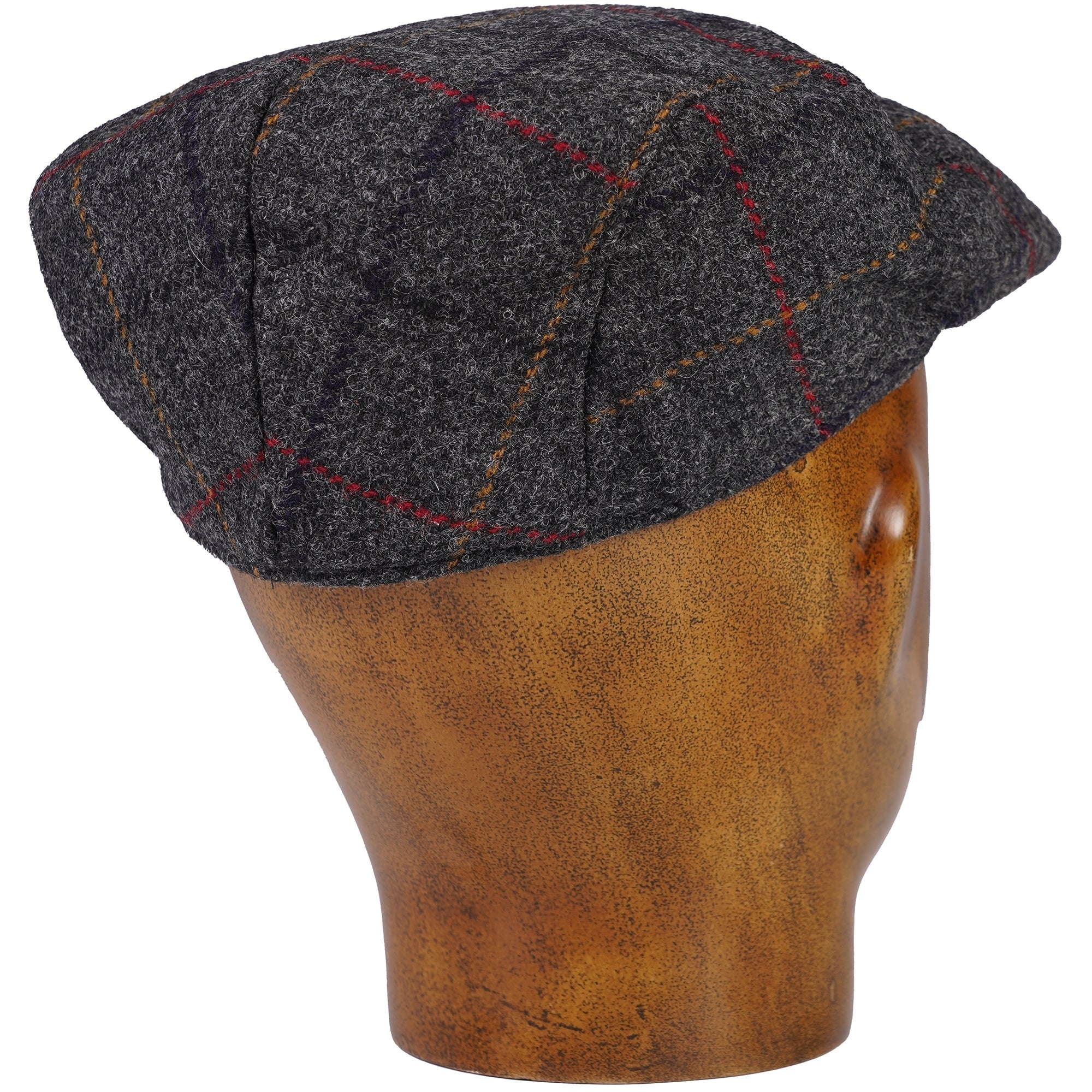 Moon Tweed Flat Cap - Charcoal