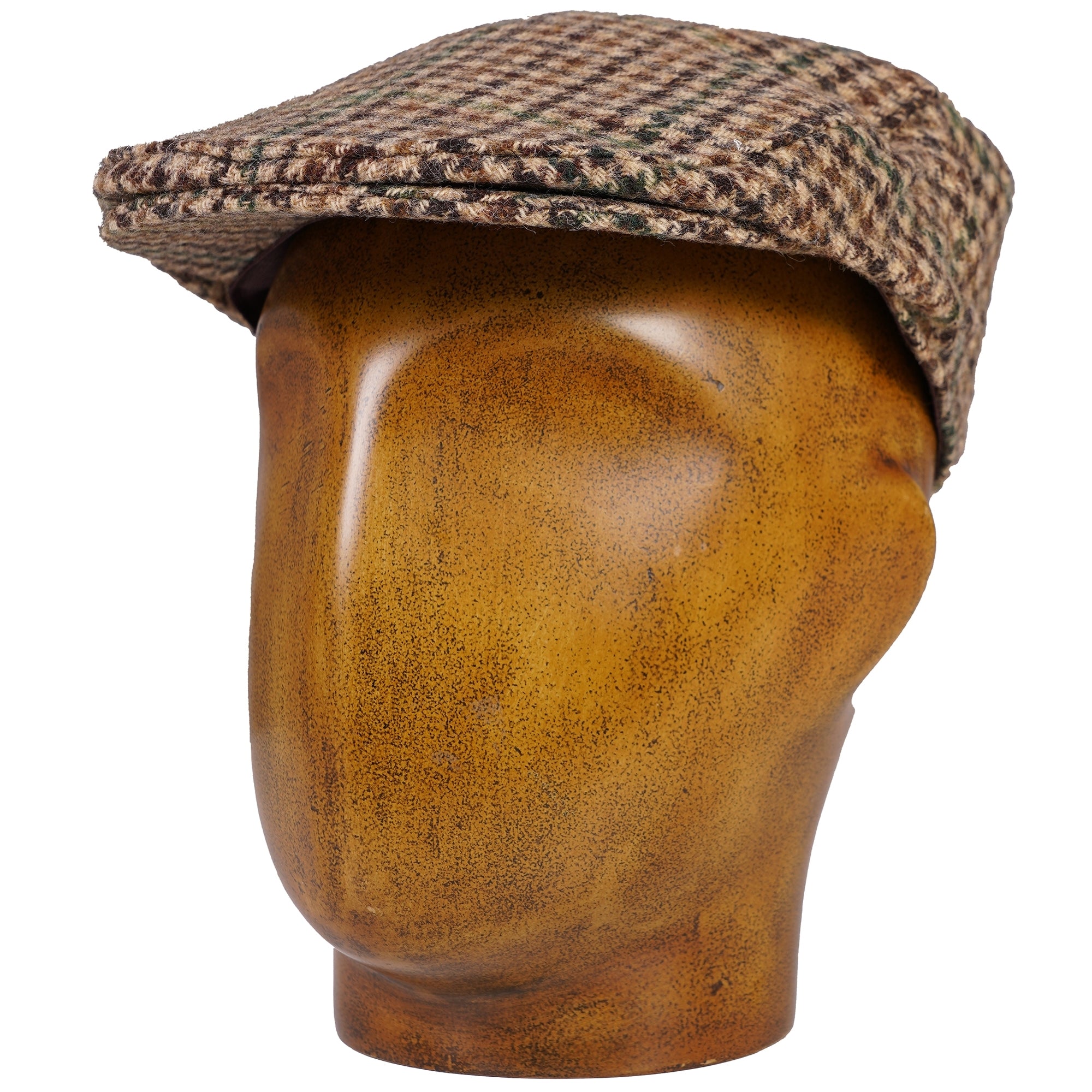 Moon Dogtooth Flat Cap - Brown