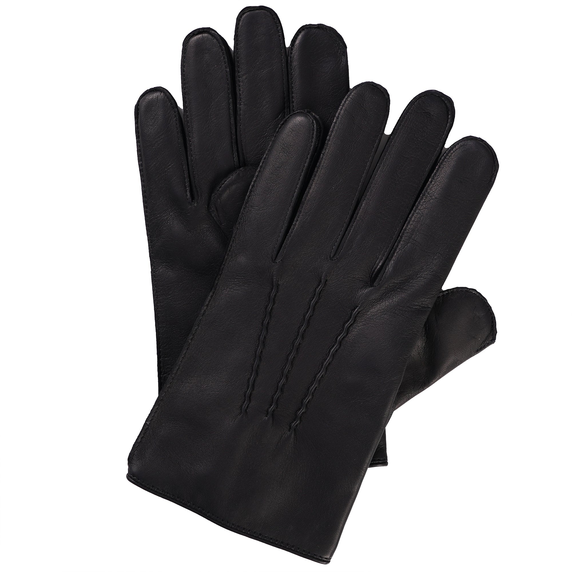 Dents Burford Cashmere-Lined Leather Gloves - Black