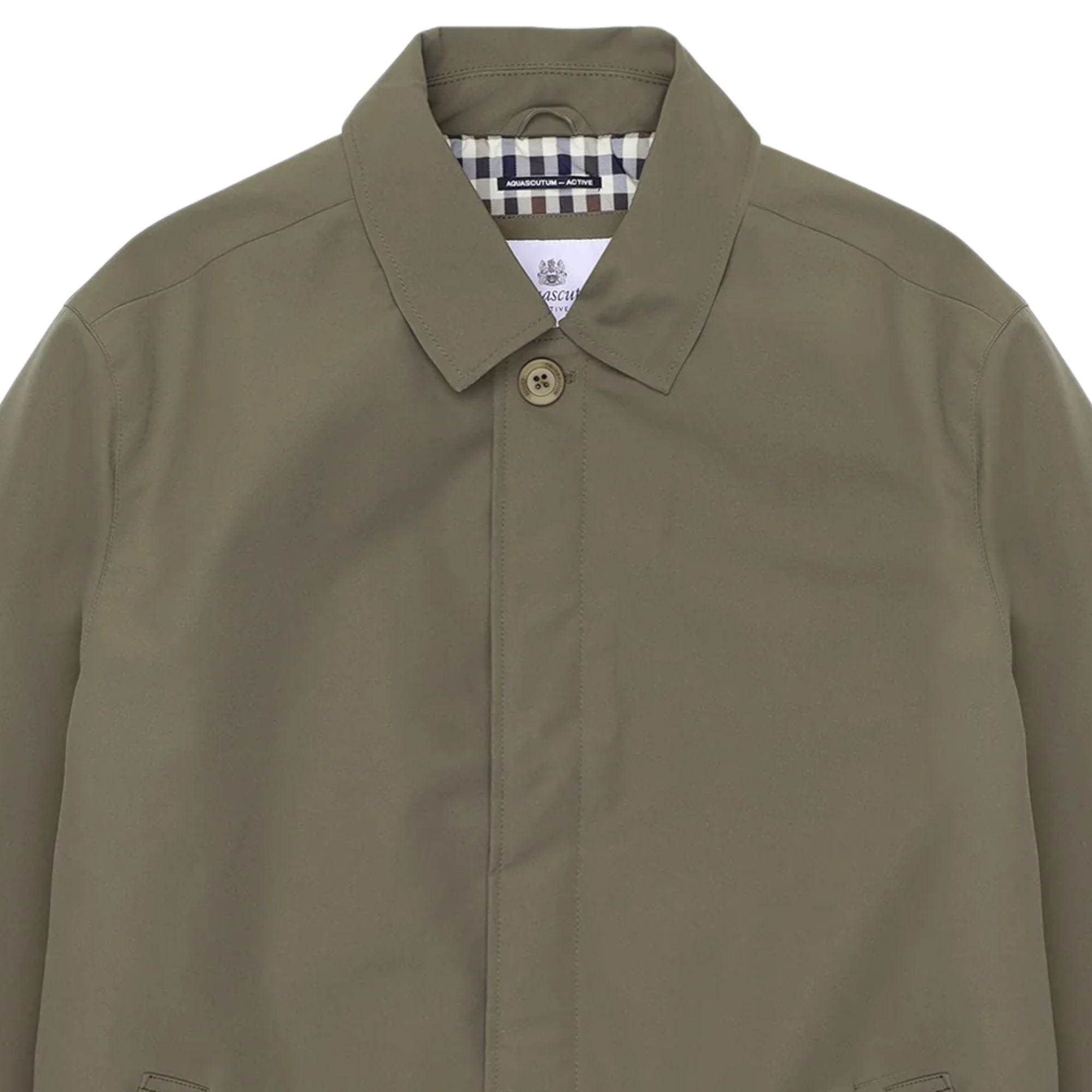 Aquascutum Shell Active Mid Trench Coat - Army Green