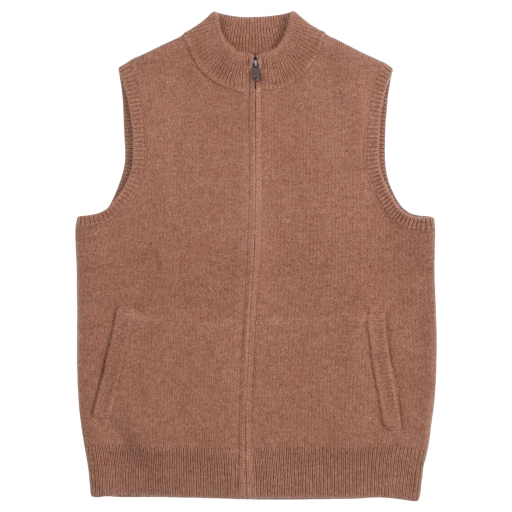 Wool Sweater Vest - Tan Mix