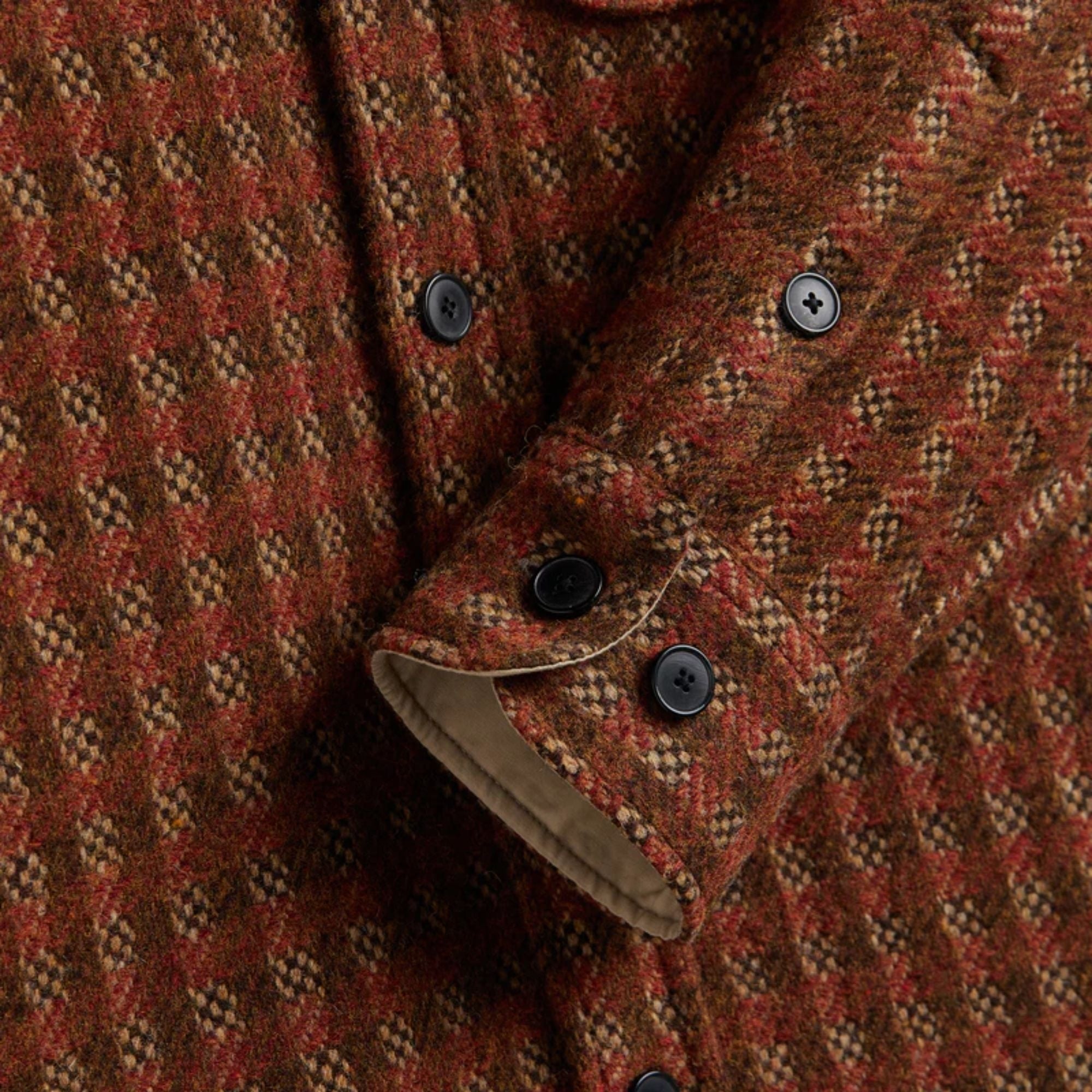 Portuguese Flannel Merino Tweed Overshirt - Brown