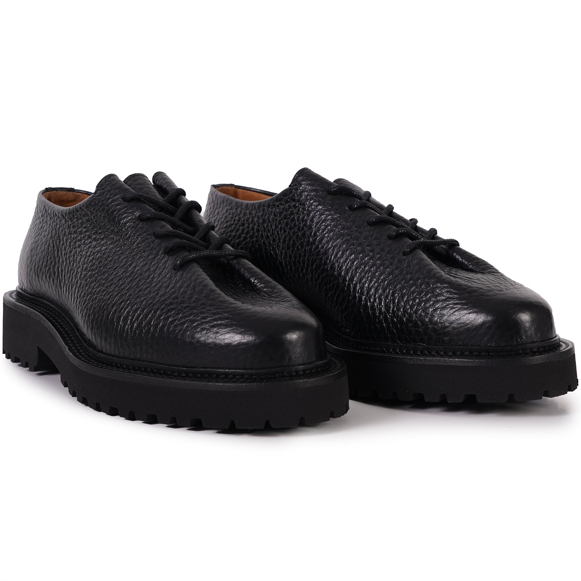 Jacques Soloviere Edouard Lug Smart Shoes - Black