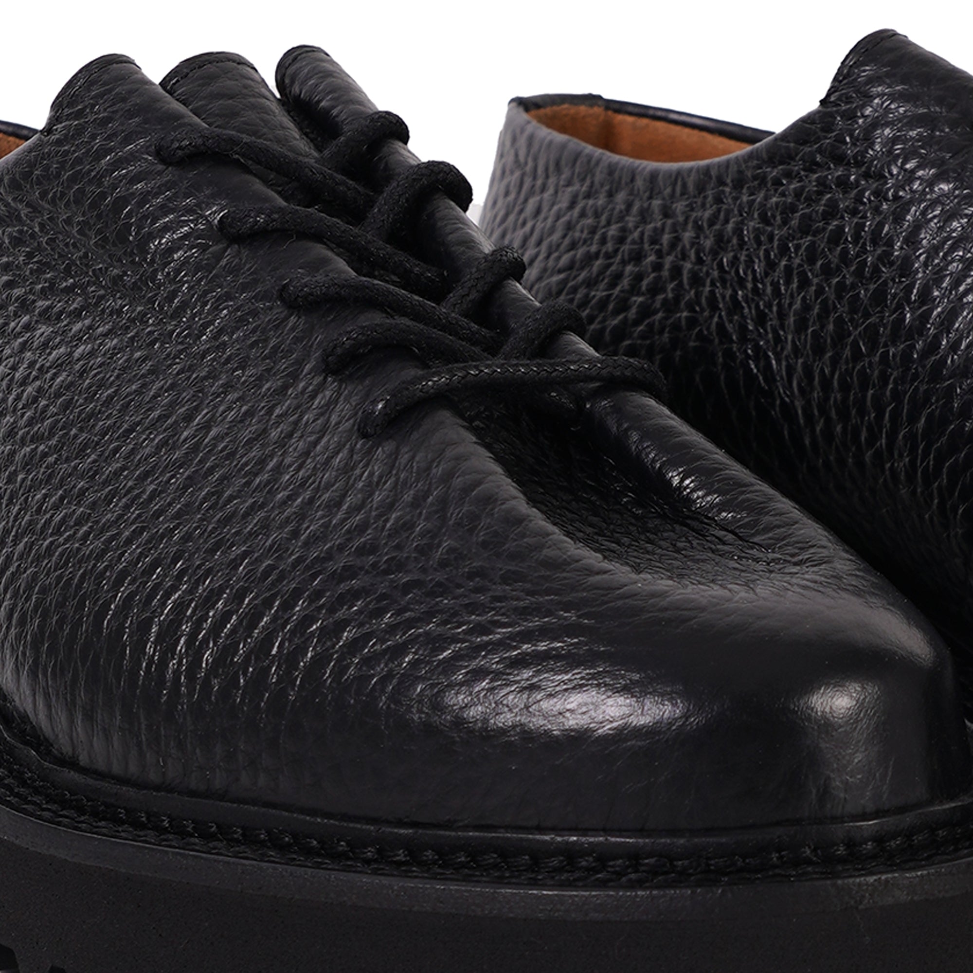 Jacques Soloviere Edouard Lug Smart Shoes - Black