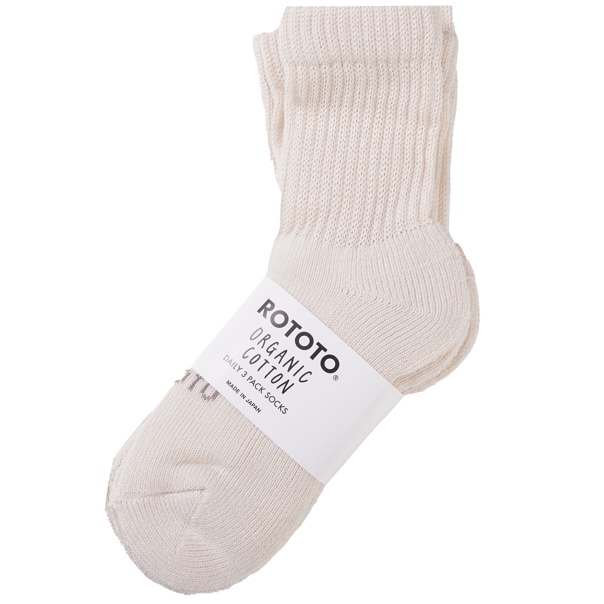 Daily 3 Pack Mini Crew Socks - Ivory