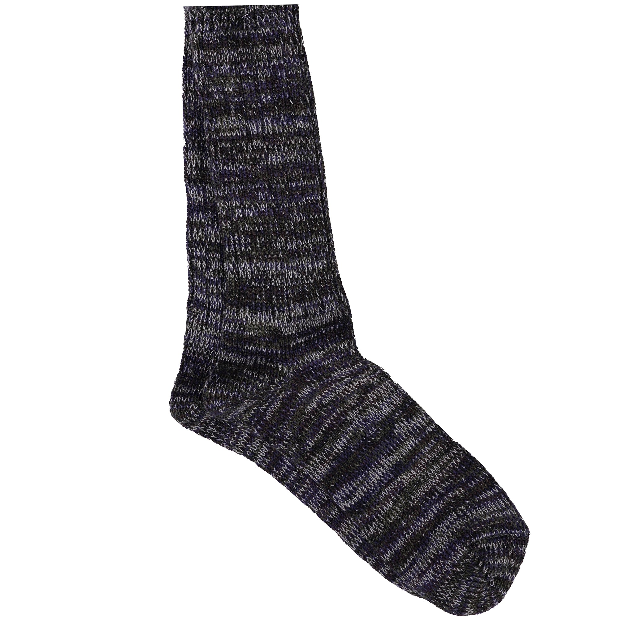 5 Colour Mix Crew Socks - Moss