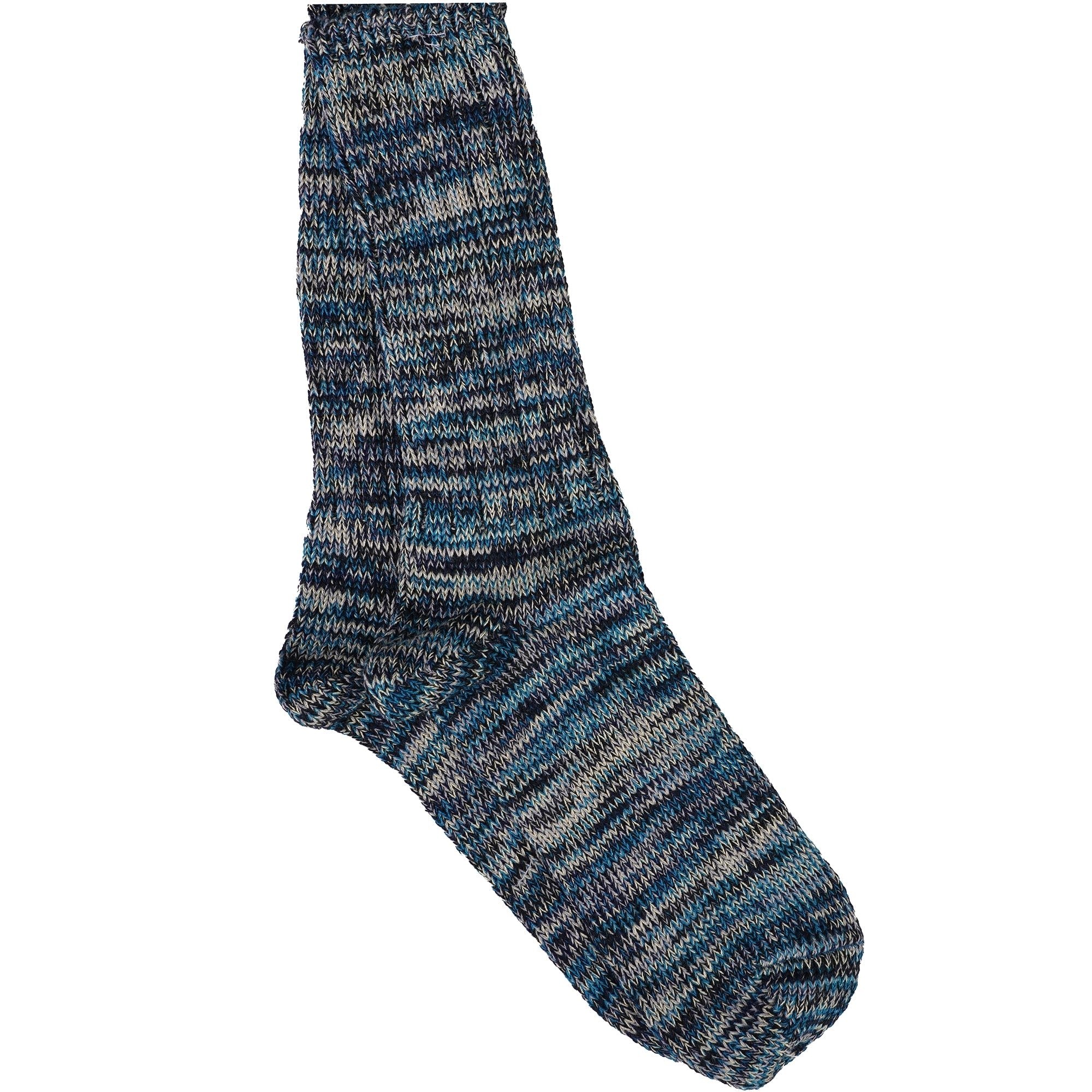 Anonymous Ism 5 Colour Mix Crew Socks - Indigo