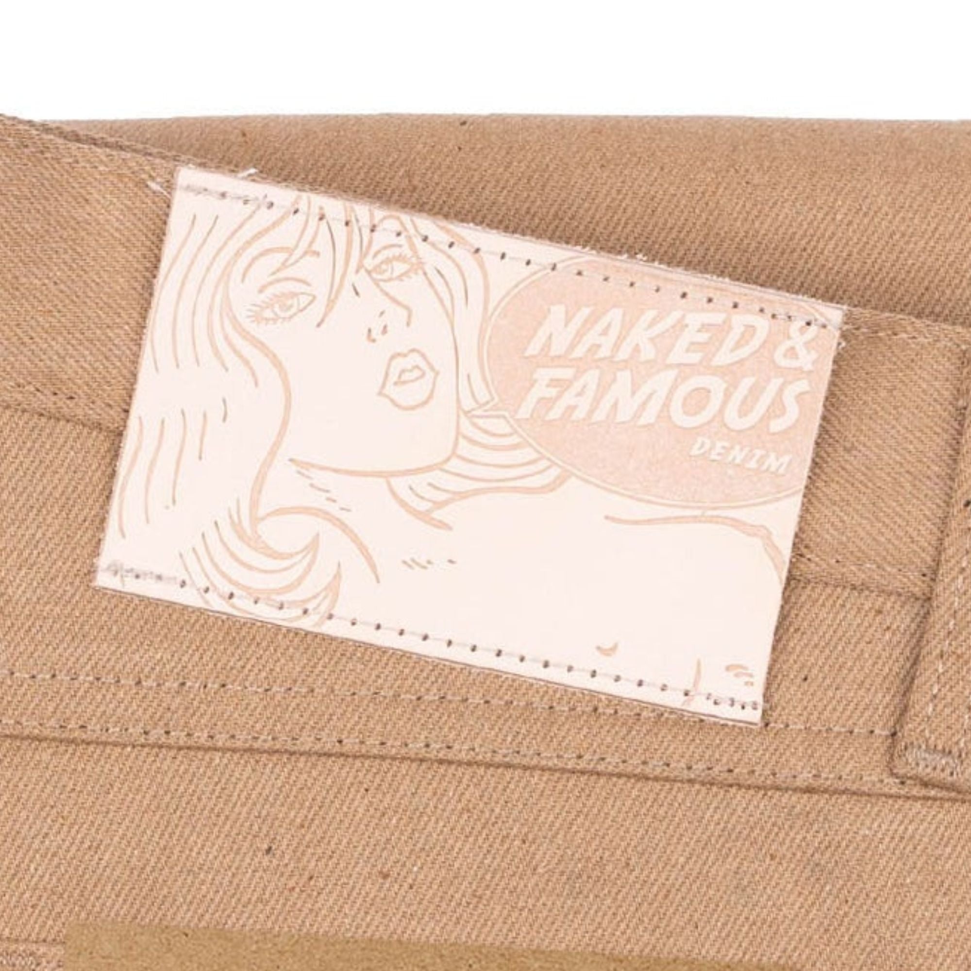 Naked and Famous Denim Weird Guy Brown Fox Selvedge - Brown