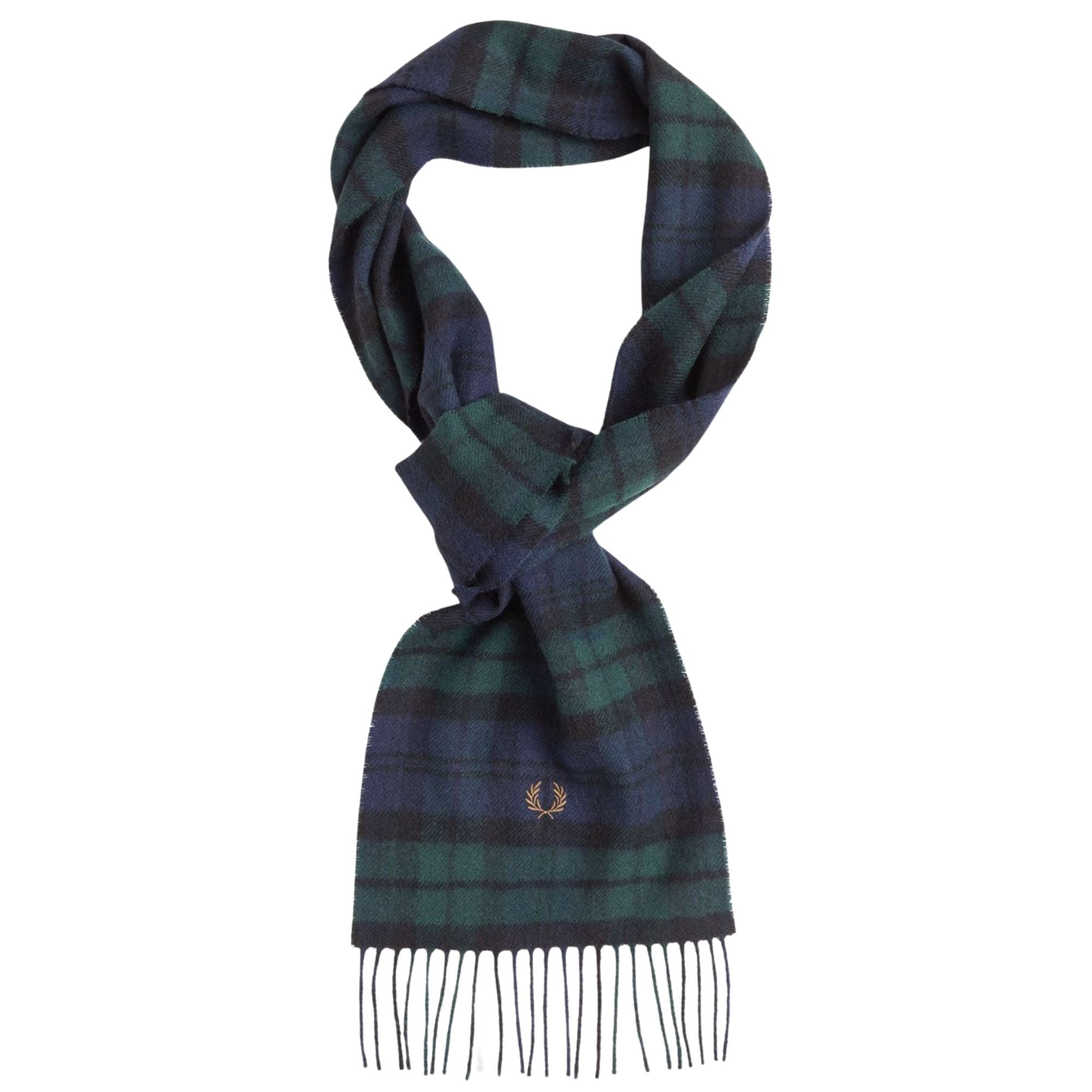 Fred Perry Lambswool Tartan Scarf - Blackwatch