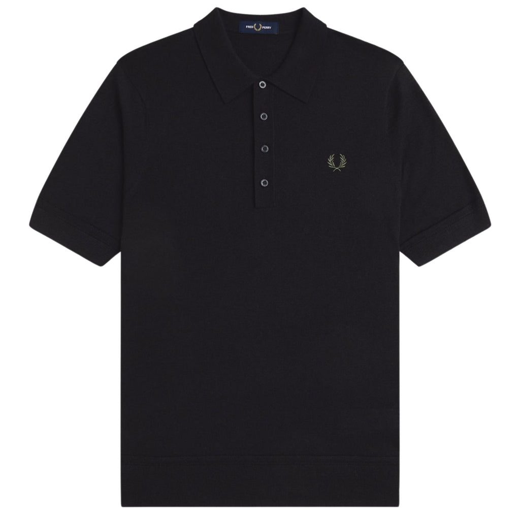 Fred Perry Fine Knit Shirt - Black