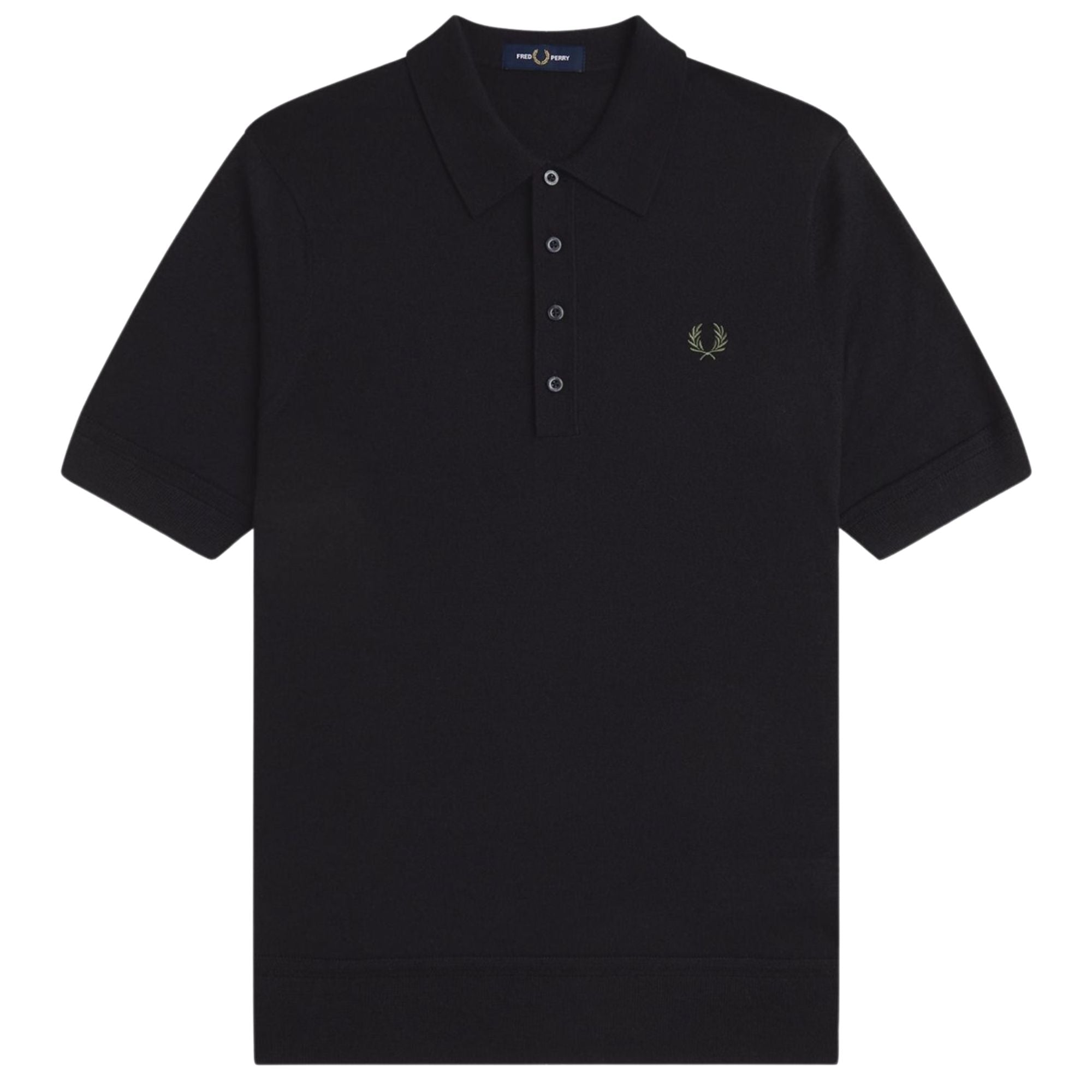 Fred Perry Fine Knit Shirt - Black