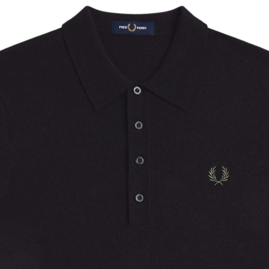 Fred Perry Fine Knit Shirt - Black