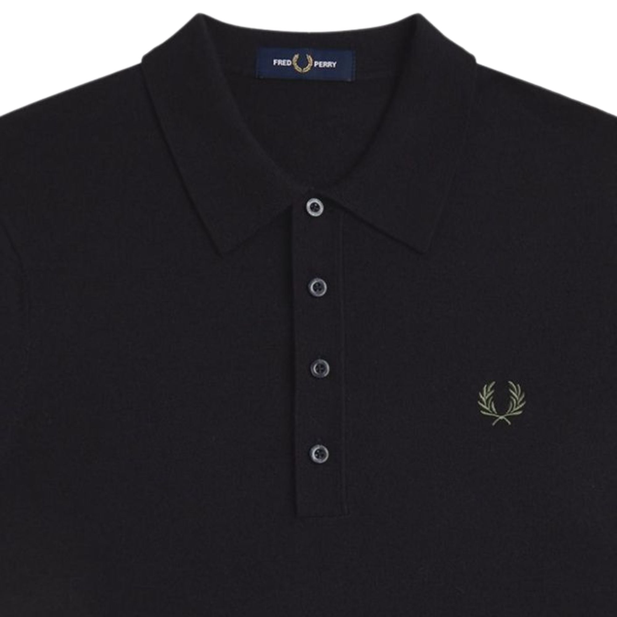 Fred Perry Fine Knit Shirt - Black