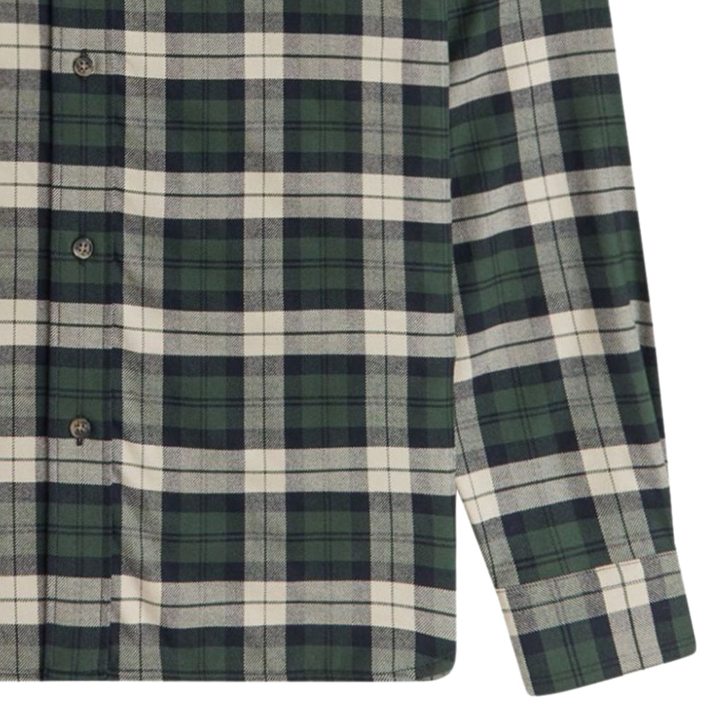 Fred Perry Brushed Twill Tartan Shirt - Court Green