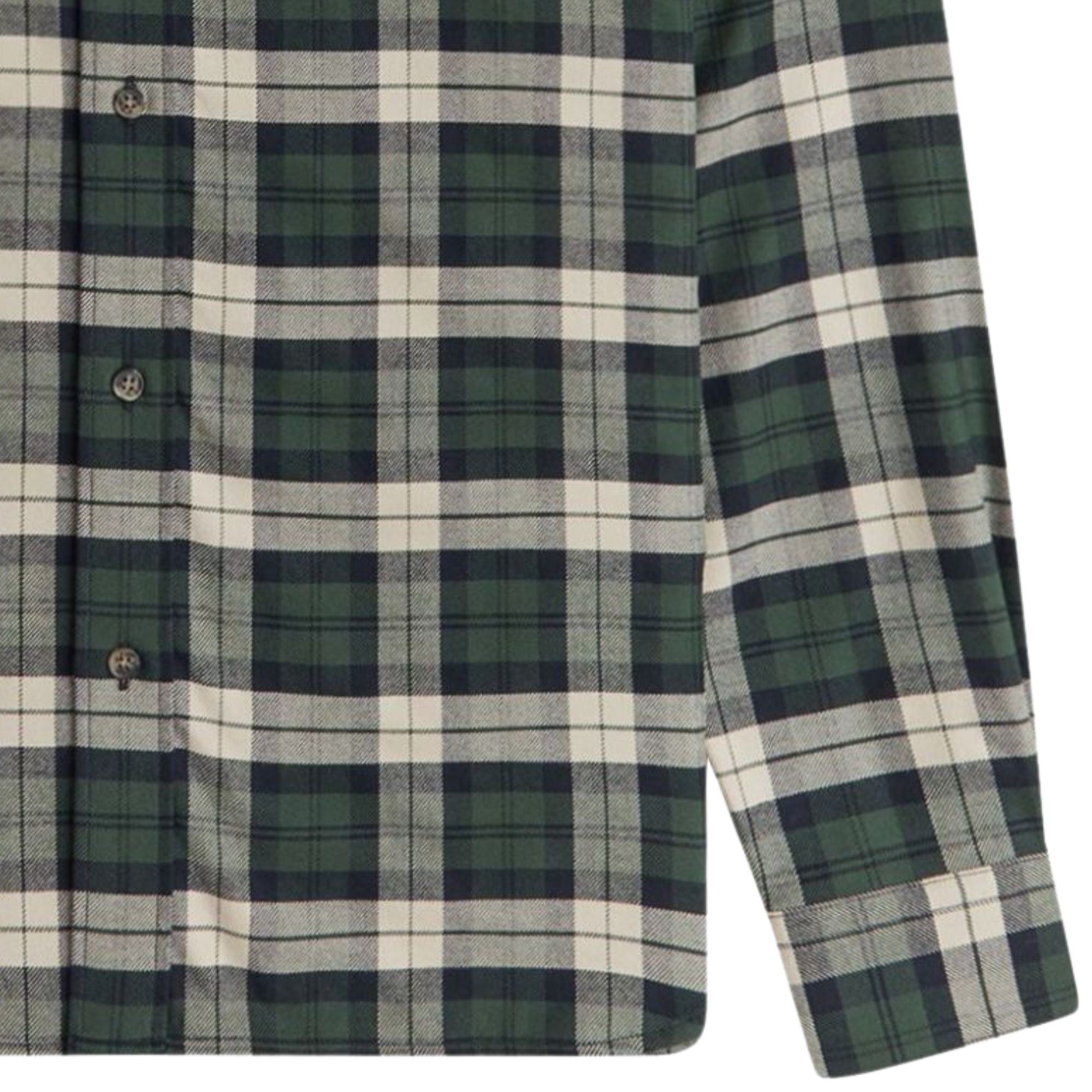 Fred Perry Brushed Twill Tartan Shirt - Court Green