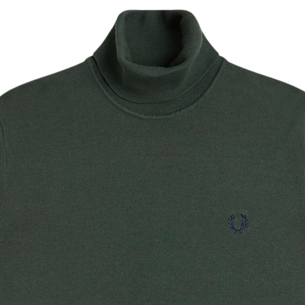 Fred Perry Roll Neck Jumper - Court Green