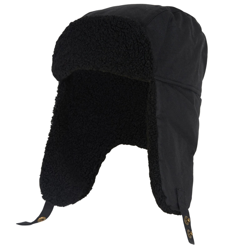 Barbour Morar Waxed Trapper Hat - Black