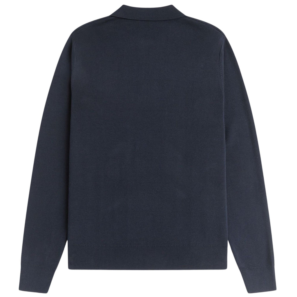 Fred Perry Tonal Stripe Knitted Shirt - Navy