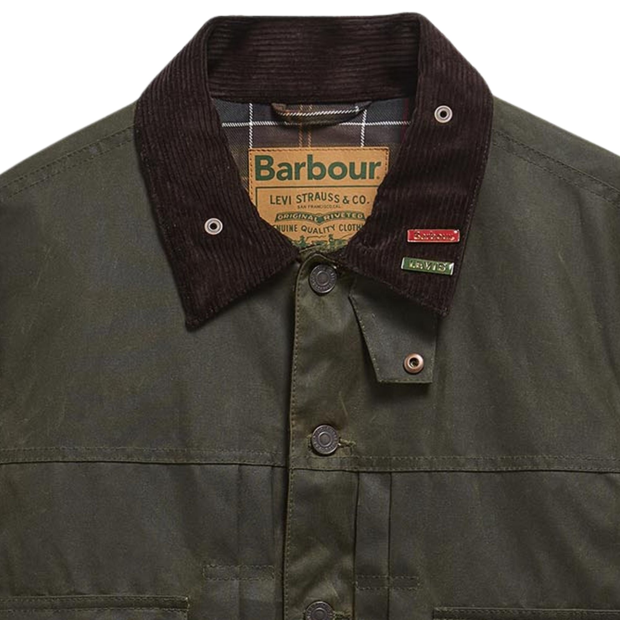 Barbour x Levis Type 2 Wax Jacket - Olive