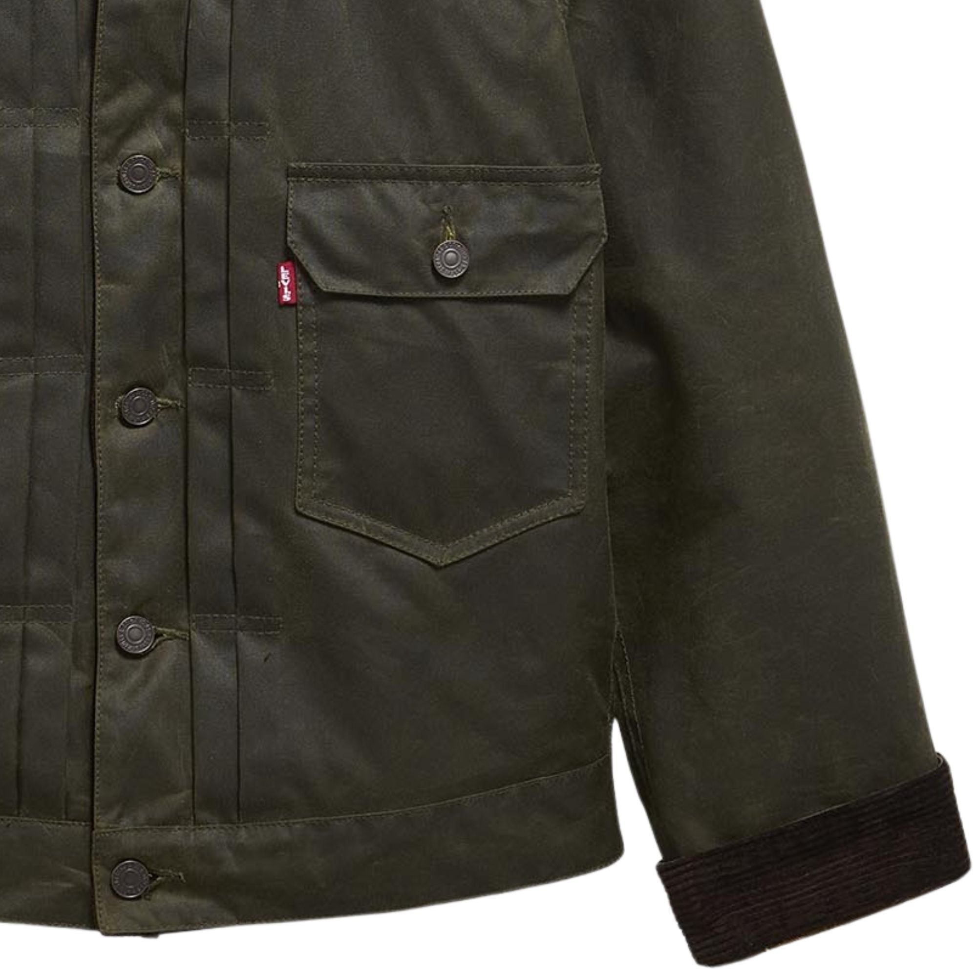 Barbour x Levis Type 2 Wax Jacket - Olive
