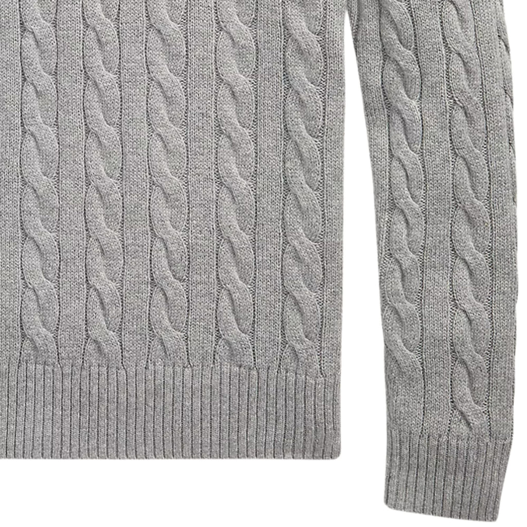 Polo Ralph Lauren Cable-Knit Quarter-Zip Jumper - Grey
