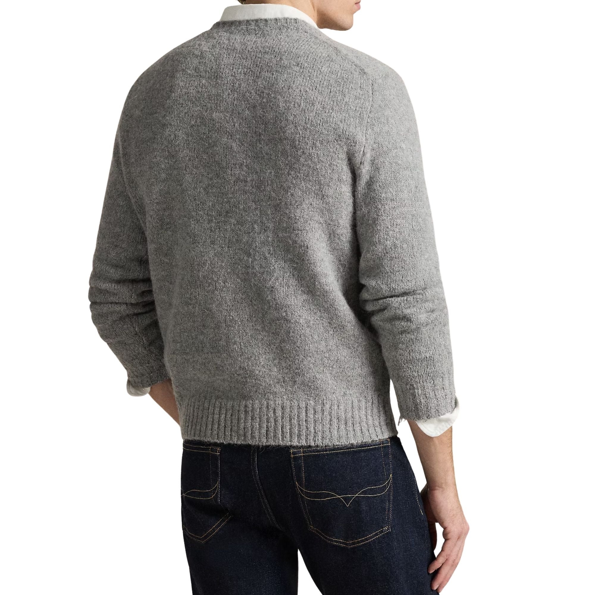 Polo Ralph Lauren Textured Crewneck Jumper - Grey
