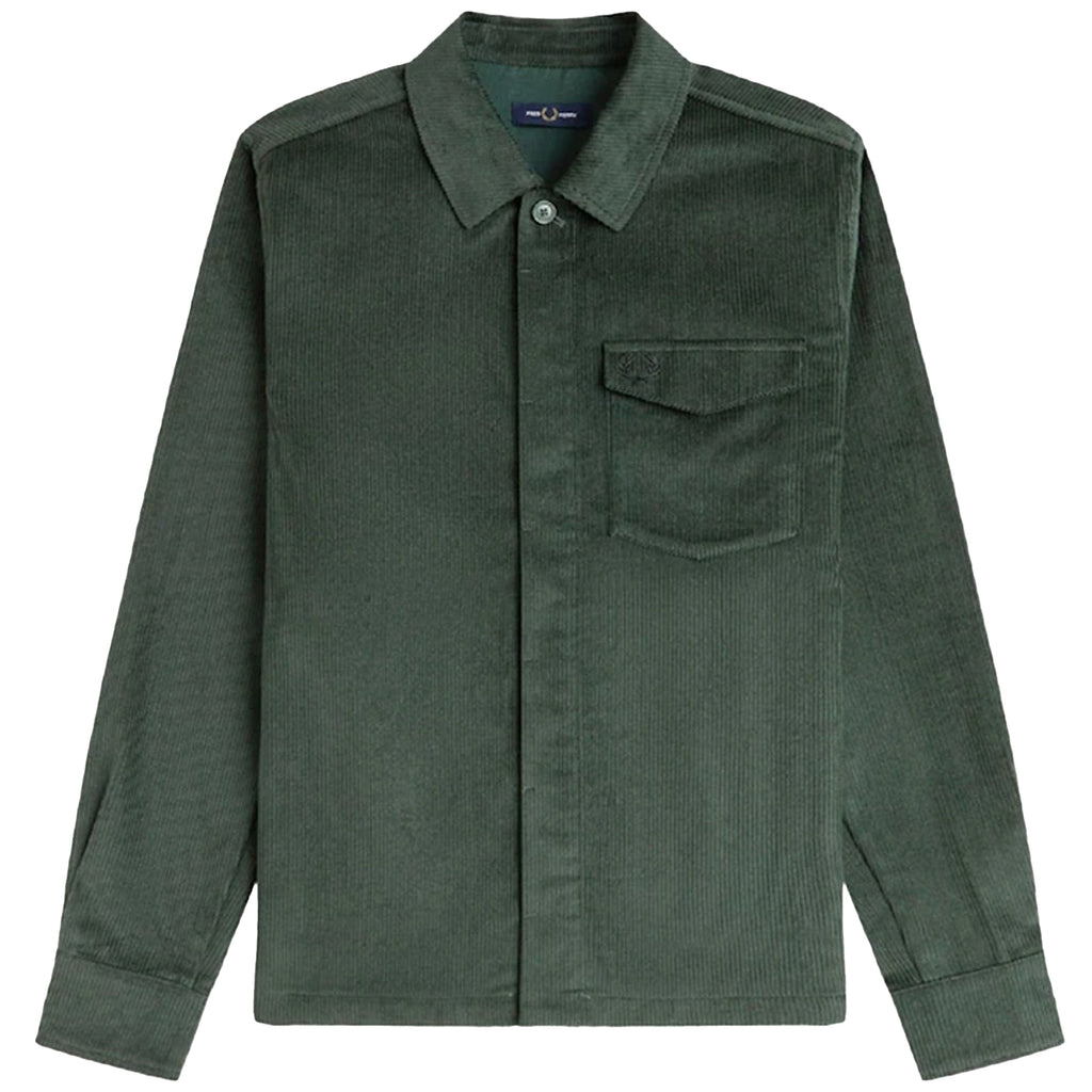 Fred Perry Corduroy Overshirt - Court Green