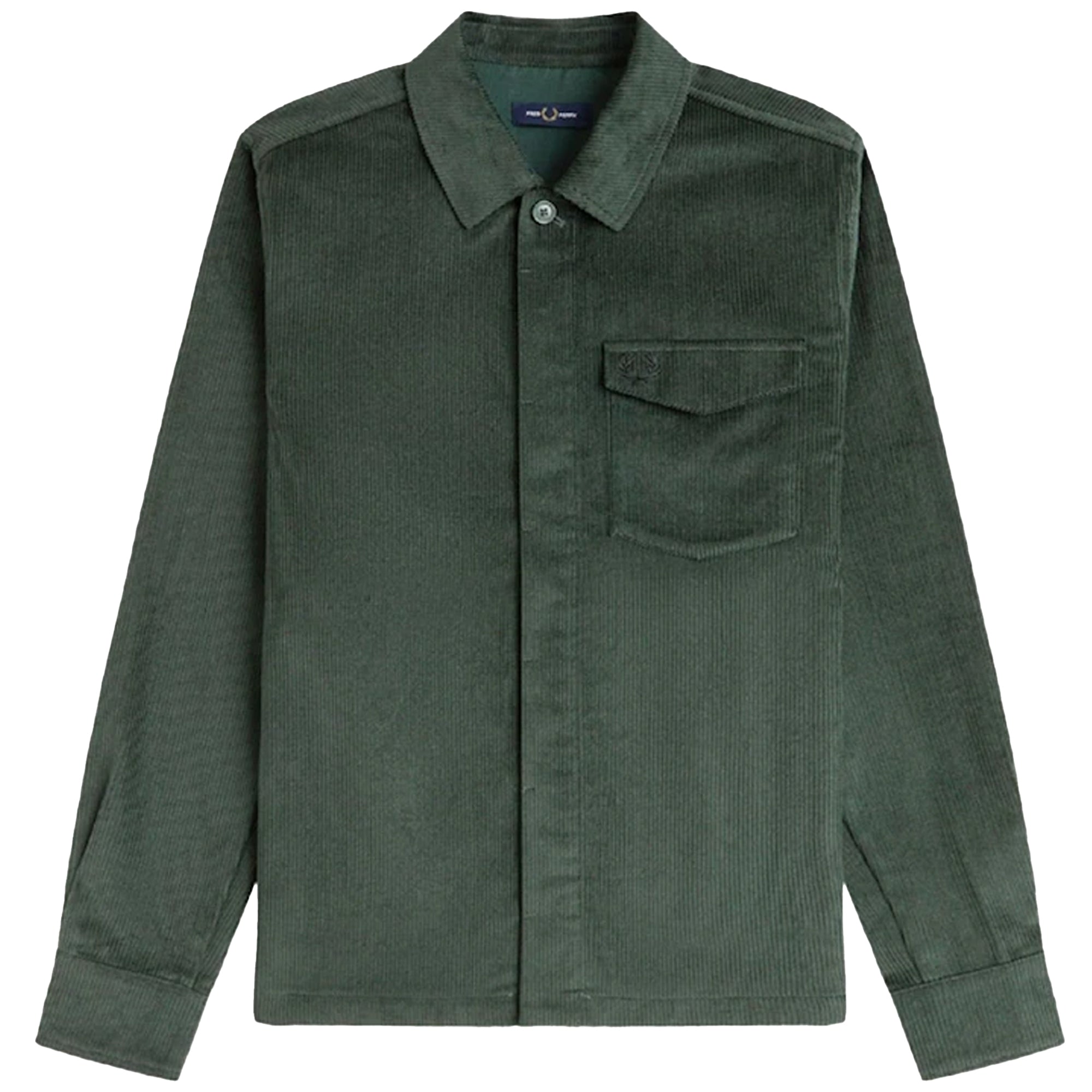 Fred Perry Corduroy Overshirt - Court Green