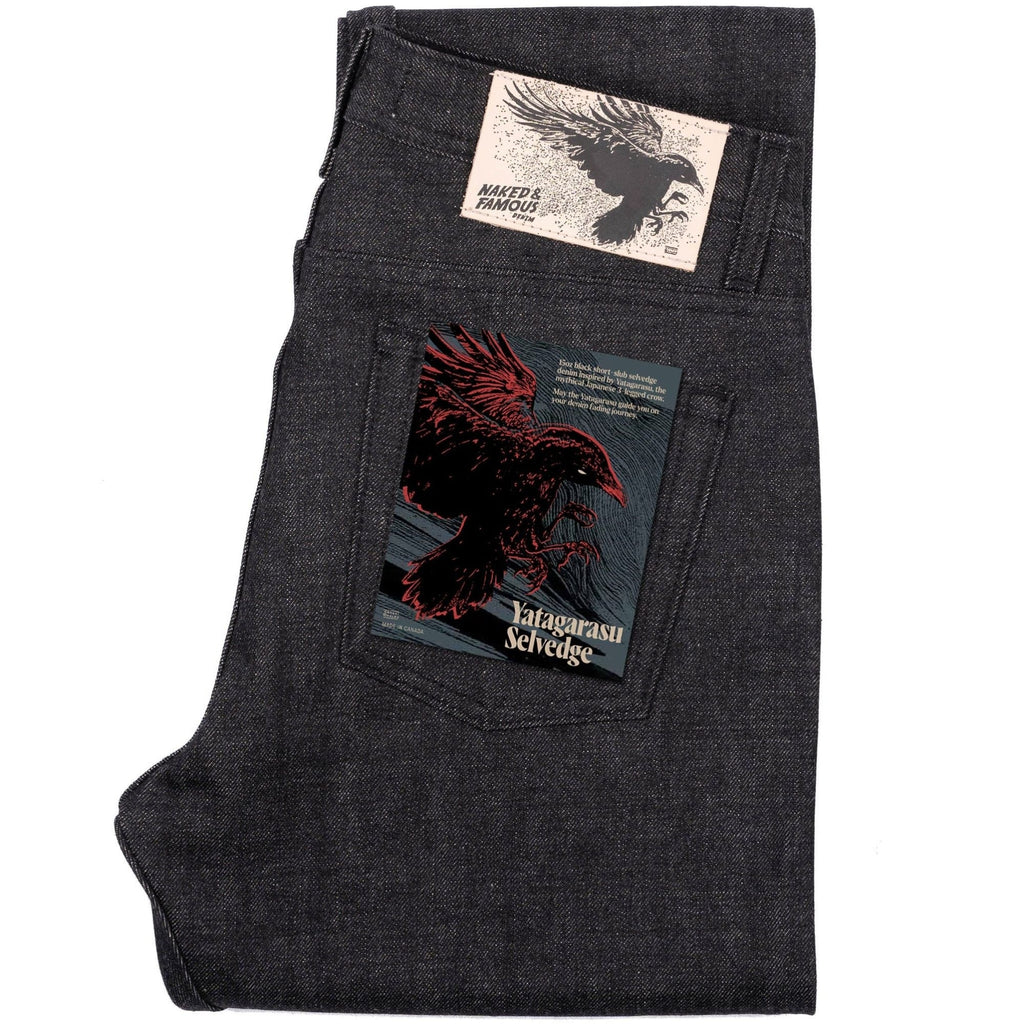 Naked and Famous Denim Weird Guy Yatagarasu Selvedge - Black