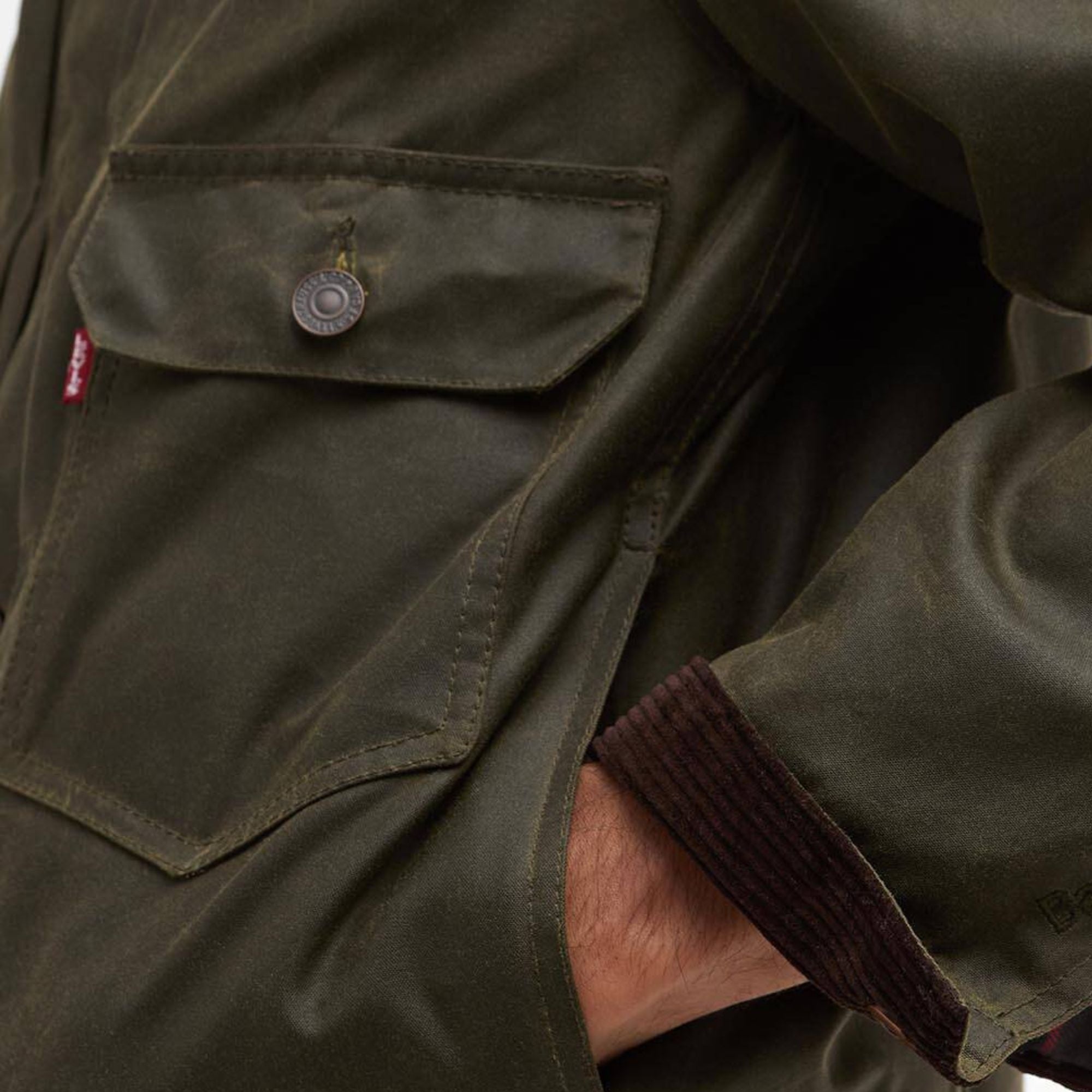 Barbour x Levis Type 2 Wax Jacket - Olive