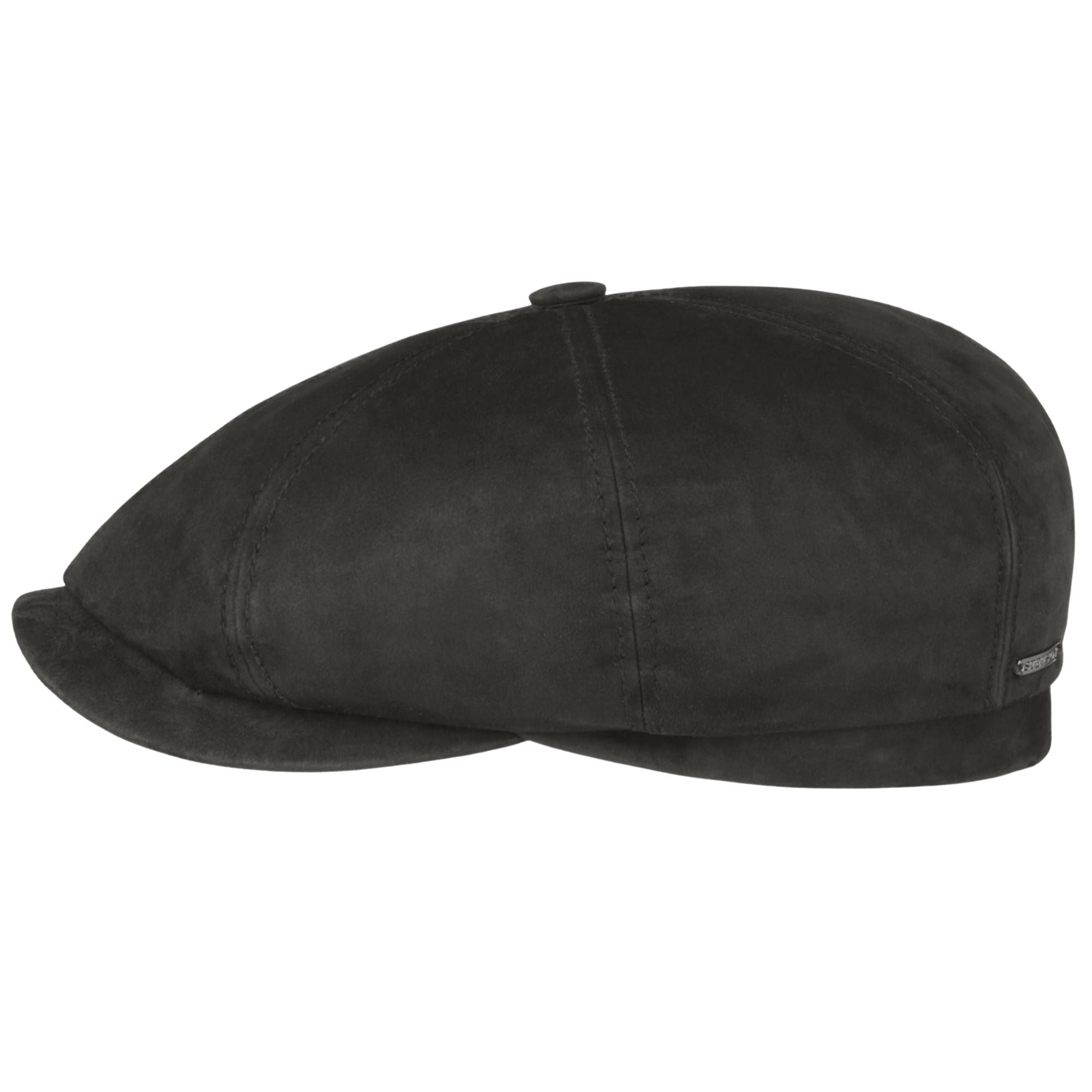 Stetson Hats Hatteras Goat Suede Flat Cap - Black