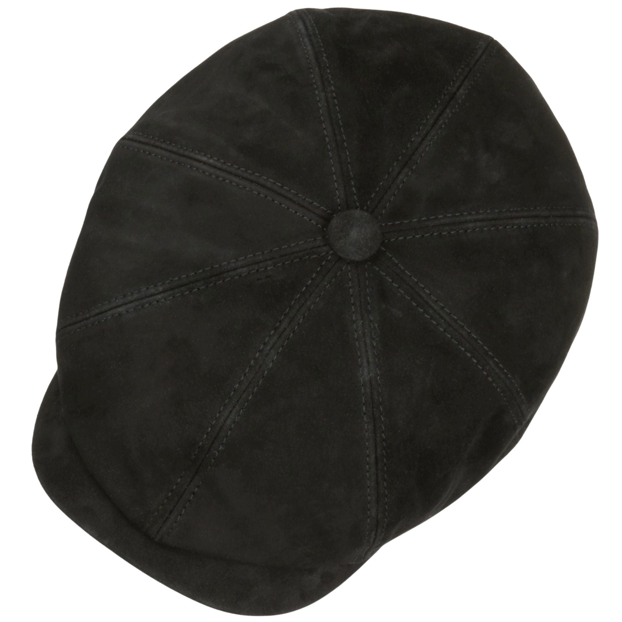 Stetson Hats Hatteras Goat Suede Flat Cap - Black
