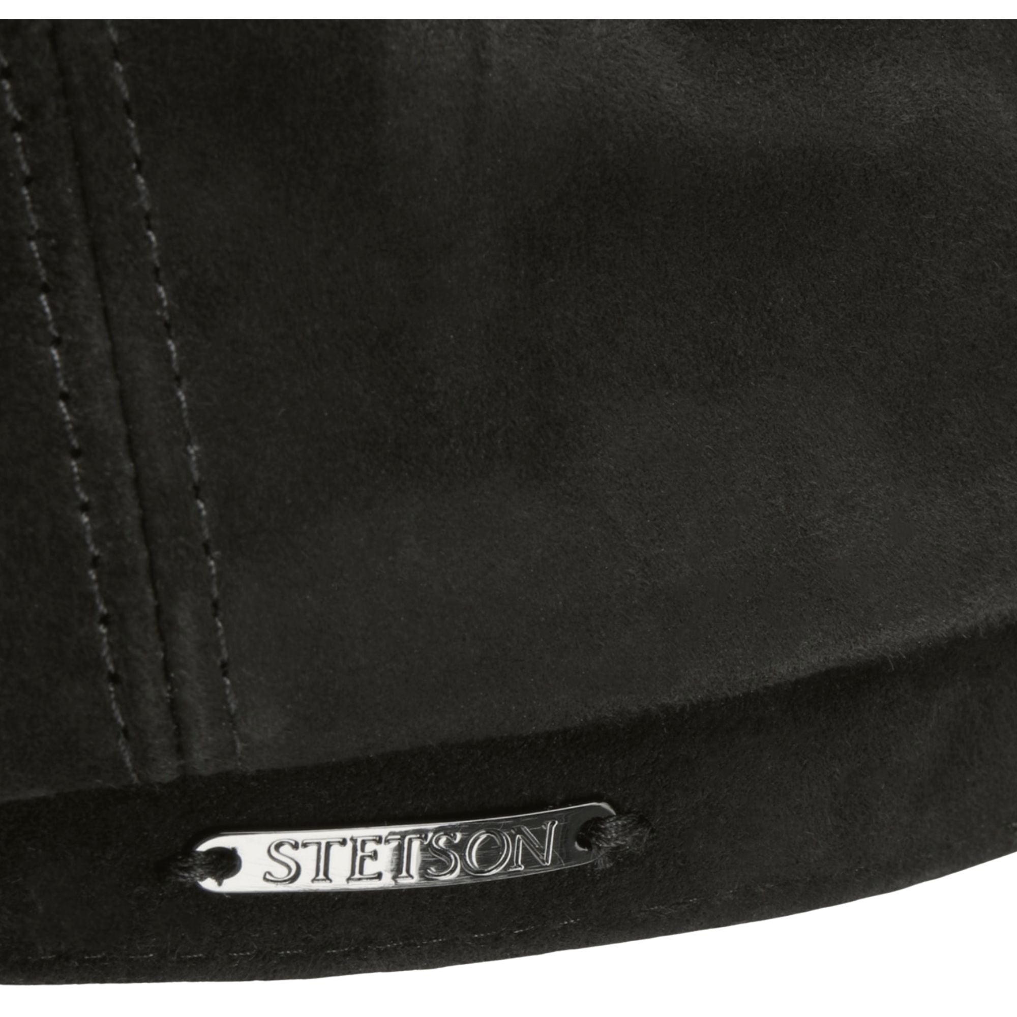 Stetson Hats Hatteras Goat Suede Flat Cap - Black