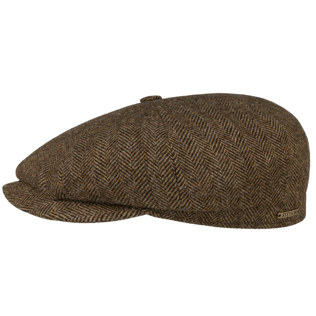 Stetson Hats Hatteras Classic Wool Flat Cap - Brown